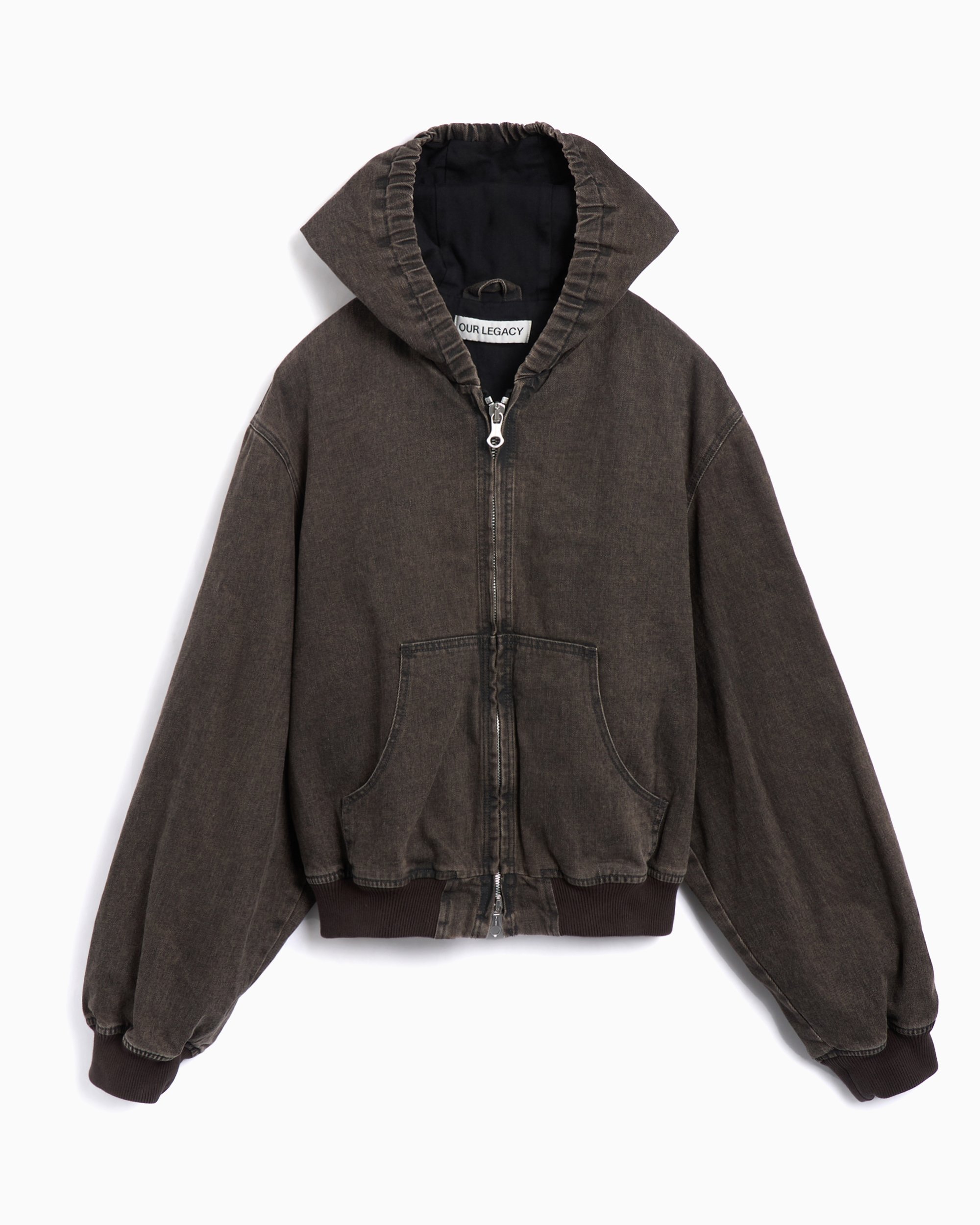 Our Legacy Bank Men's Zip Hoodie Brown M2251BBC | FOOTDISTRICT