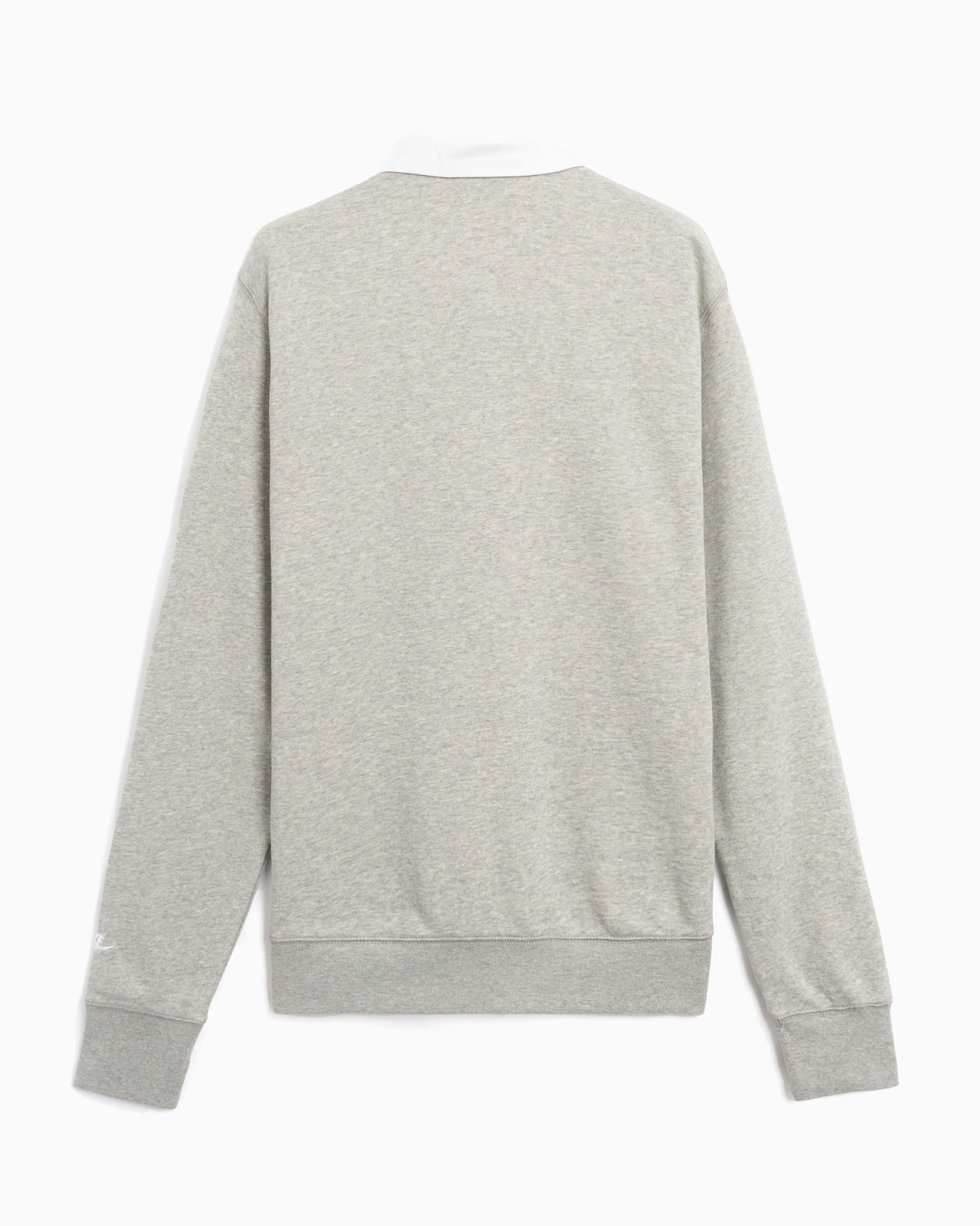Nike Club Men s Fleece Long Sleeve Polo Grigio FN3112 063 FOOTDISTRICT