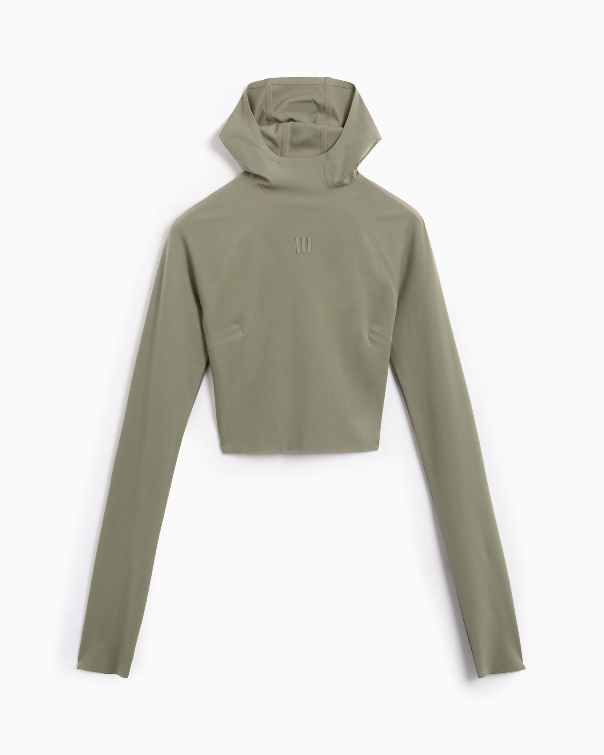 adidas Originals x Fear of God ATHLETICS Women s Base Layer Crop Hoodie Groen IN5904 FOOTDISTRICT