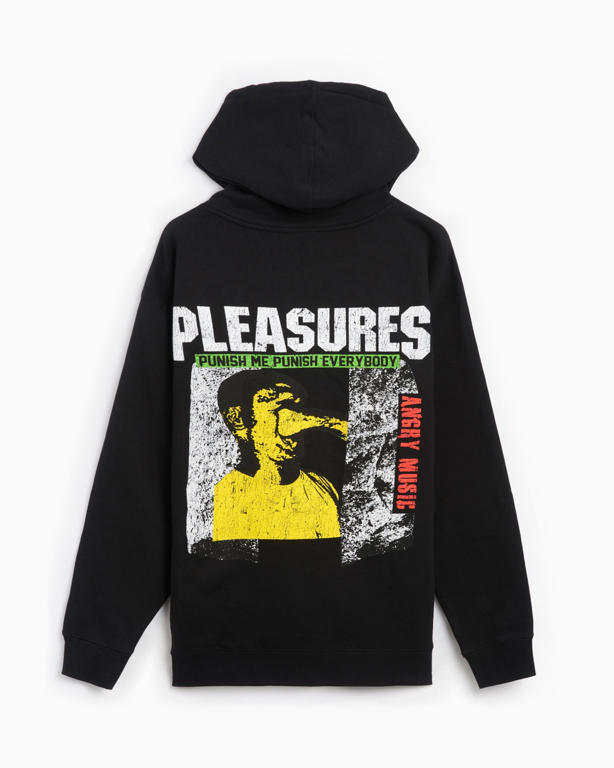Pleasures Punish Men s Hoodie Black P24SP054 BLACK FOOTDISTRICT