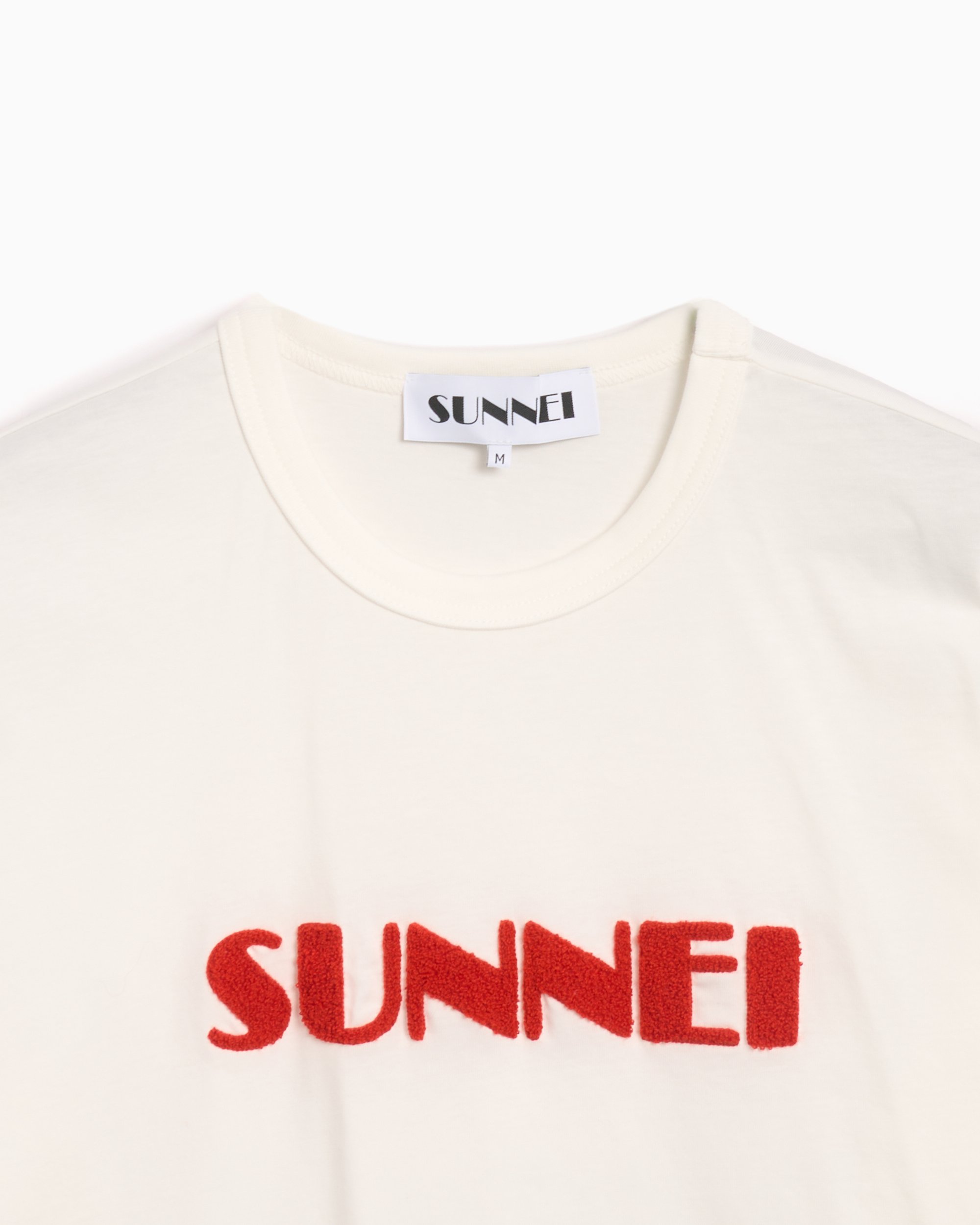 Sunnei Classic Big Logo Boucle' Men's T-Shirt White