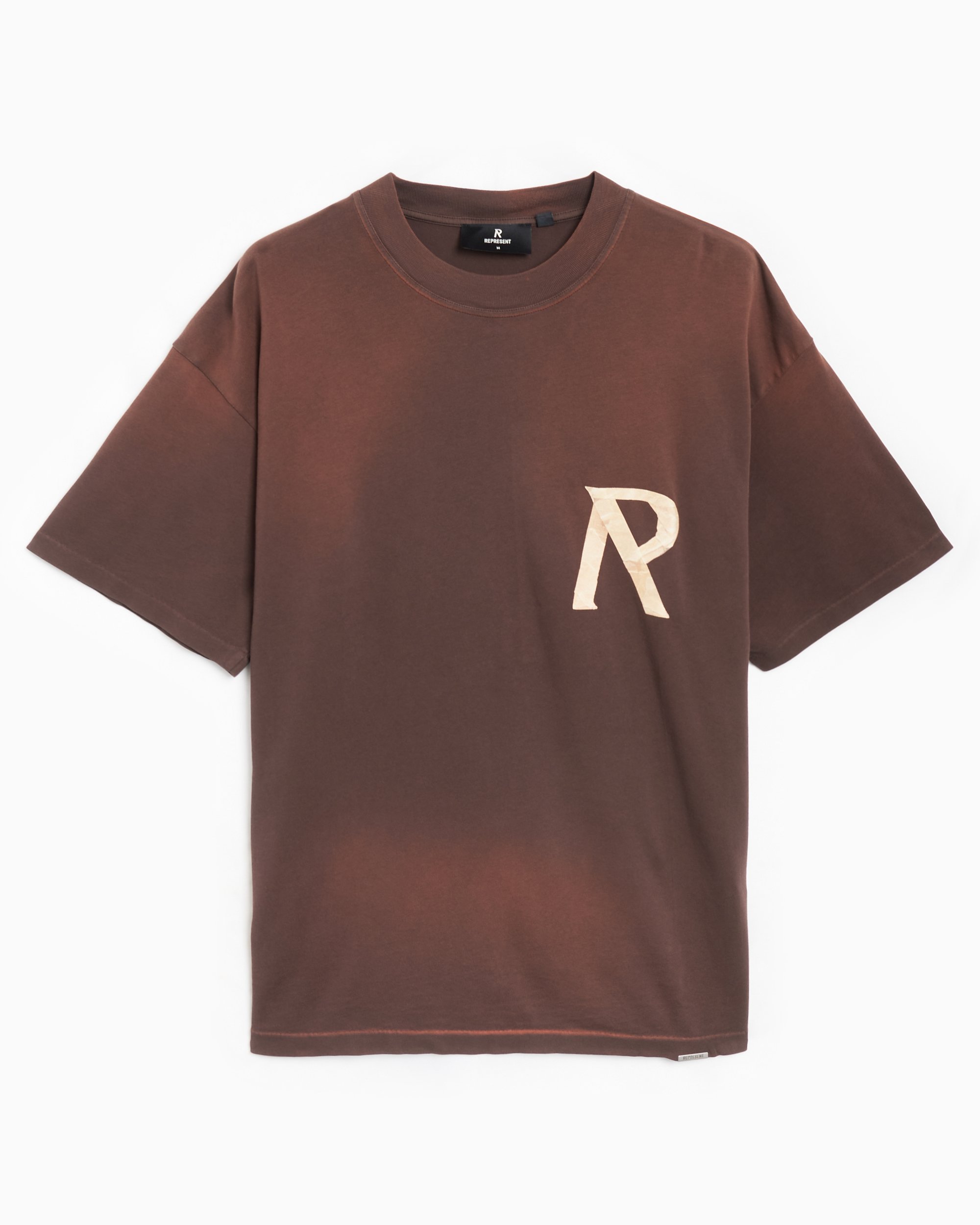 REPRESENT CLO Masking Tape Initial Men's T-Shirt Marrone MLM4208-232 |  FOOTDISTRICT
