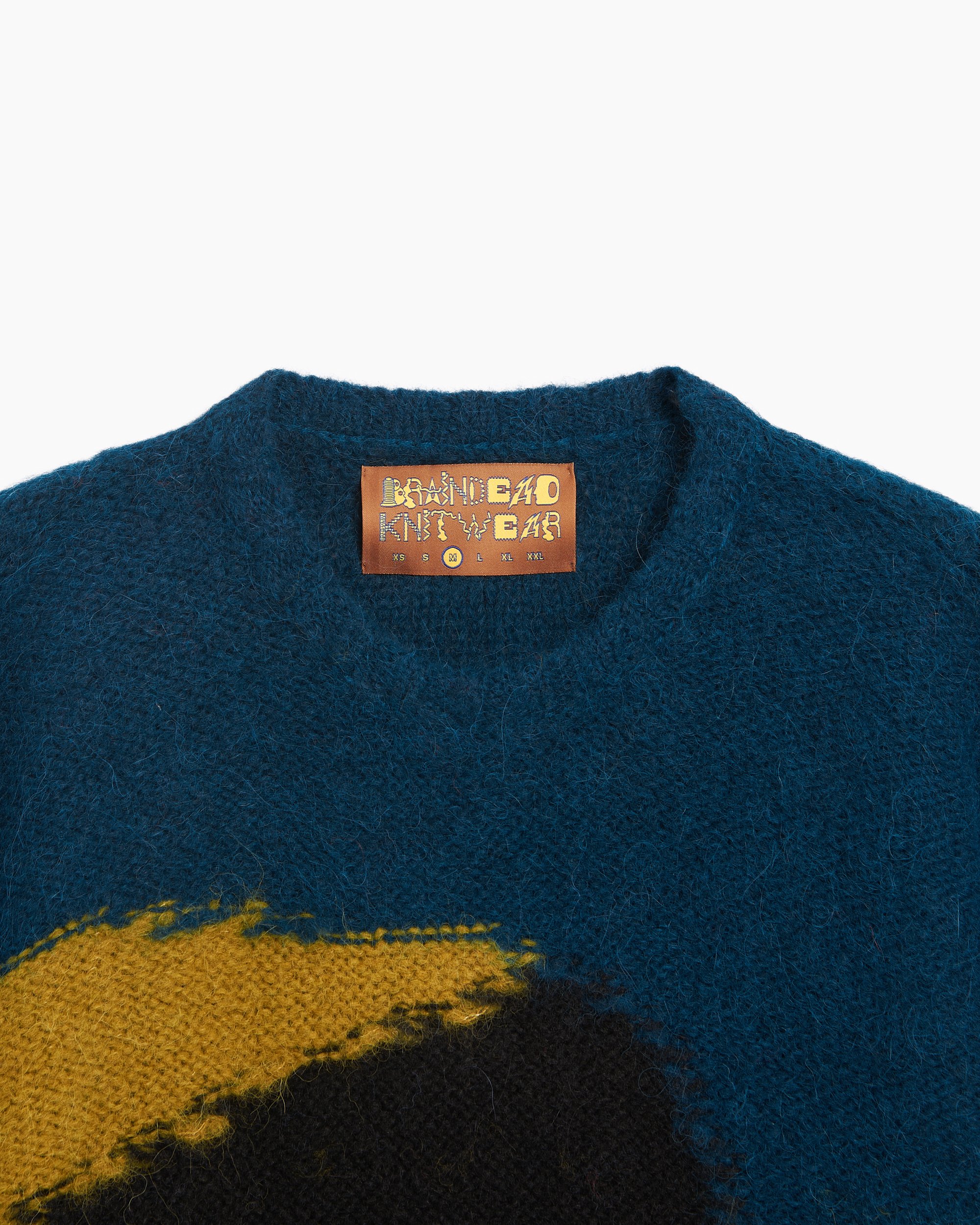 Brain Dead Men's Boxy Knit Sweater Blue W24O12004047-BLUE | FOOTDISTRICT