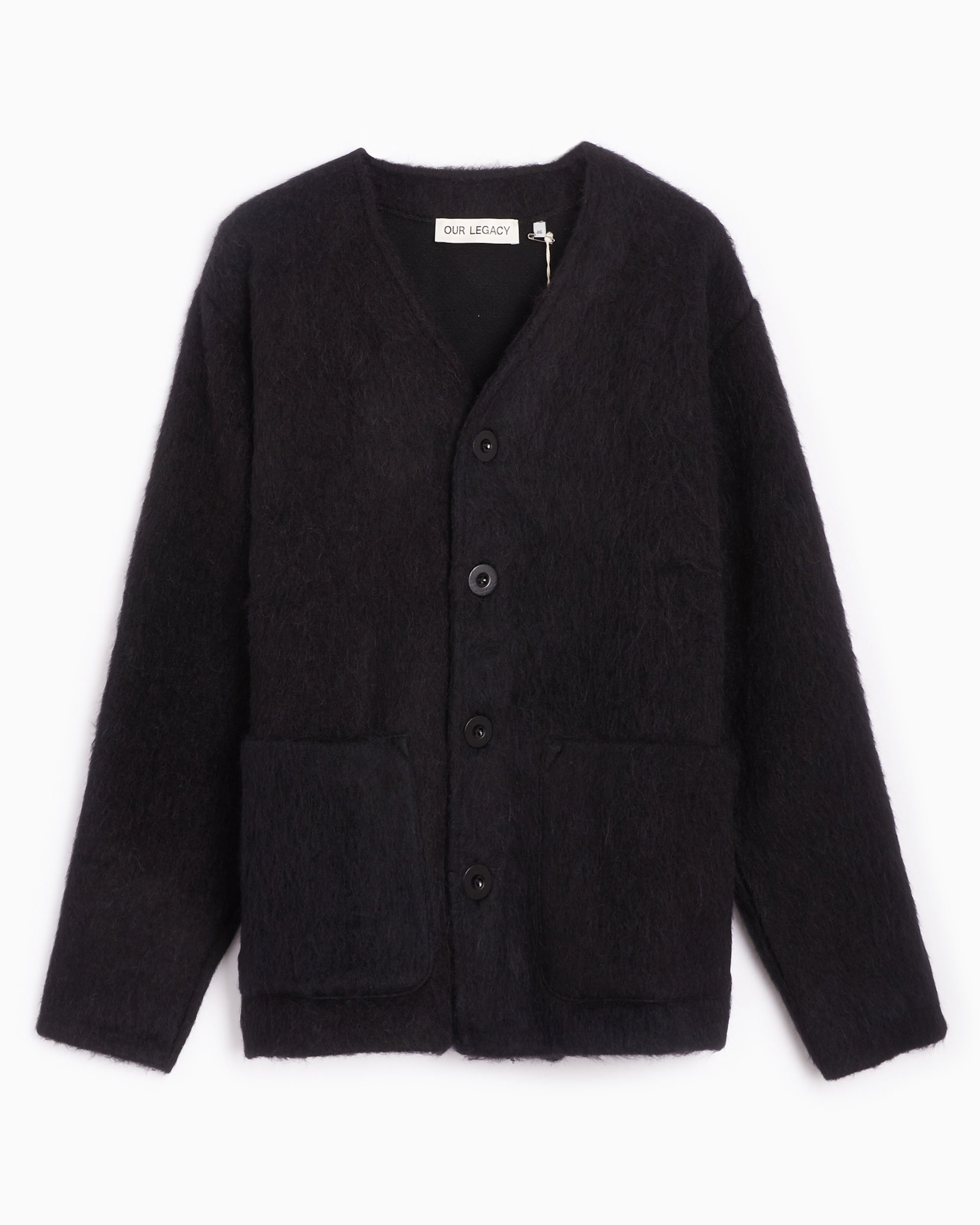 Our Legacy Men's Mohair Cardigan Herren-Cardigan Schwarz M4206CBM