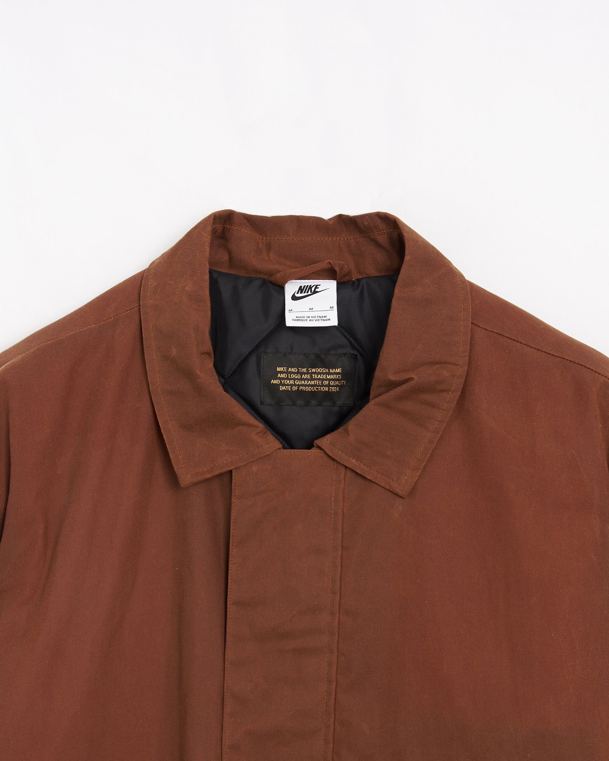 Nike Life Men s Waxed Canvas Work Jacket Brown FN3130 281 FOOTDISTRICT
