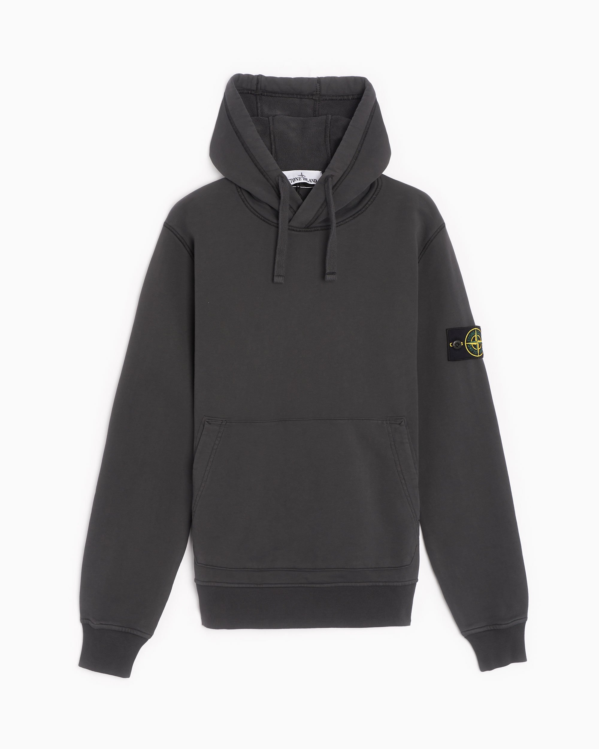 Stone island hoodie hot sale black mens