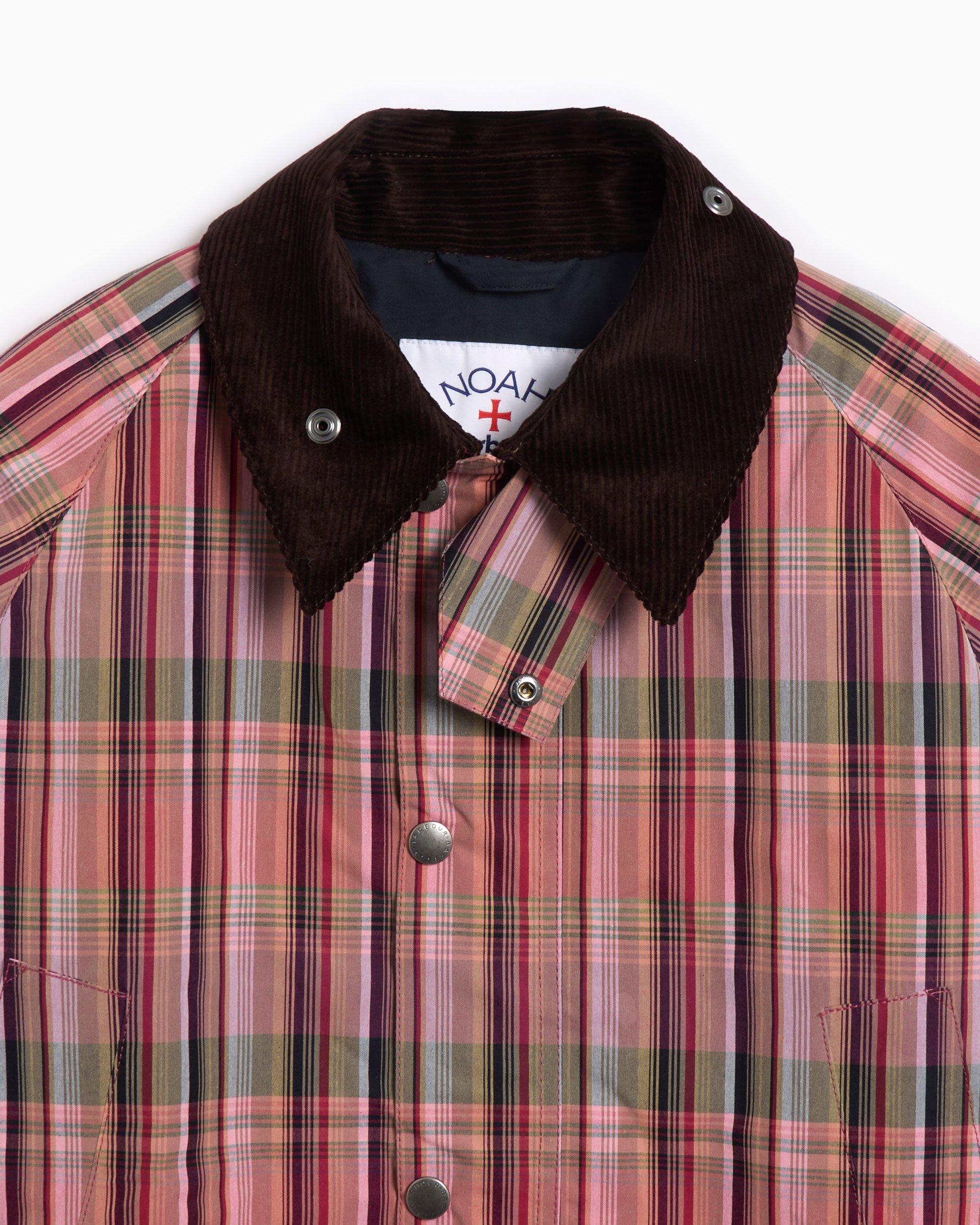 Work Jacket Relaxed Barbour x Noah Madras Bedale pour homme Rose