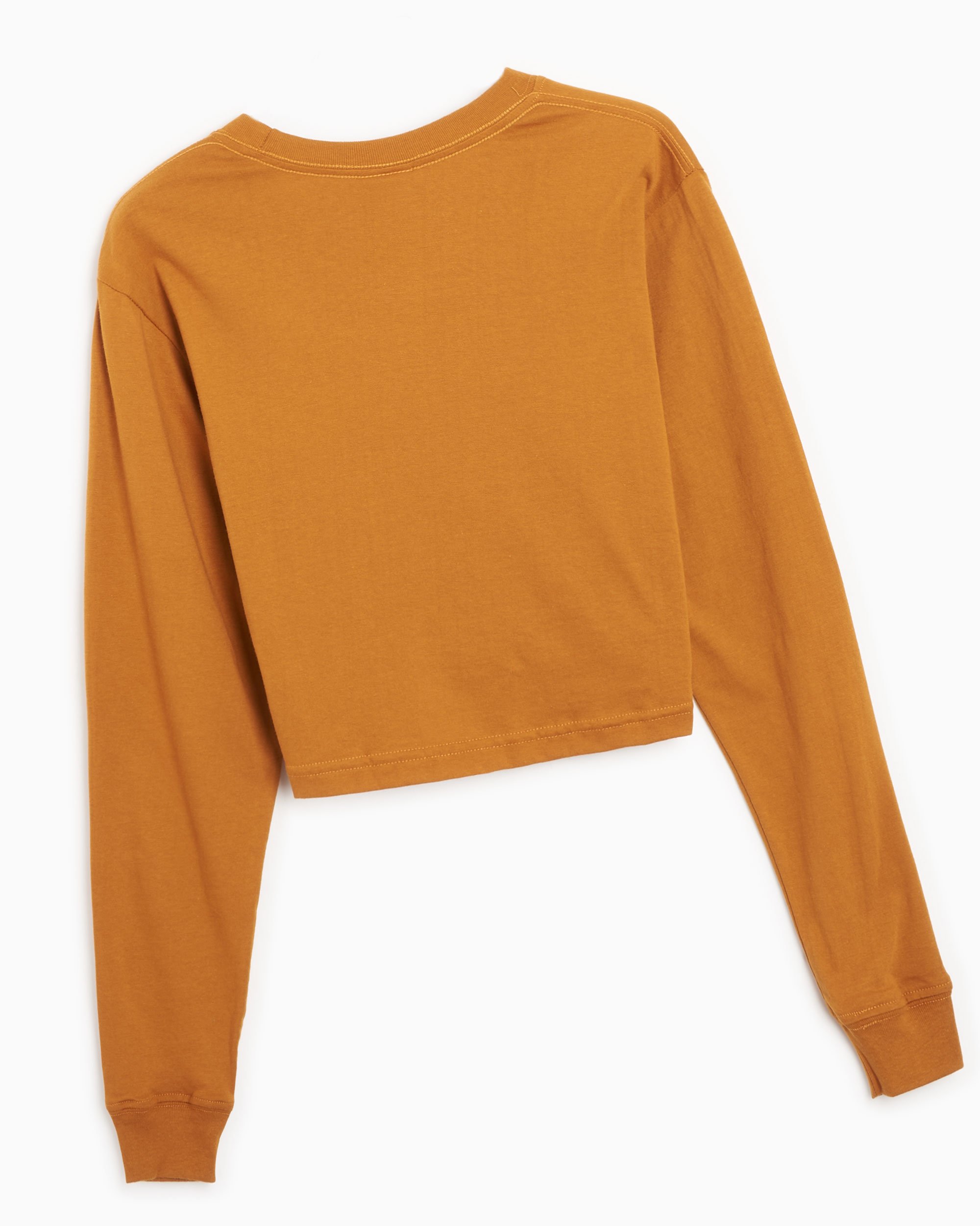 HUF The City Women's Long Sleeve Cropped T-Shirt Orange