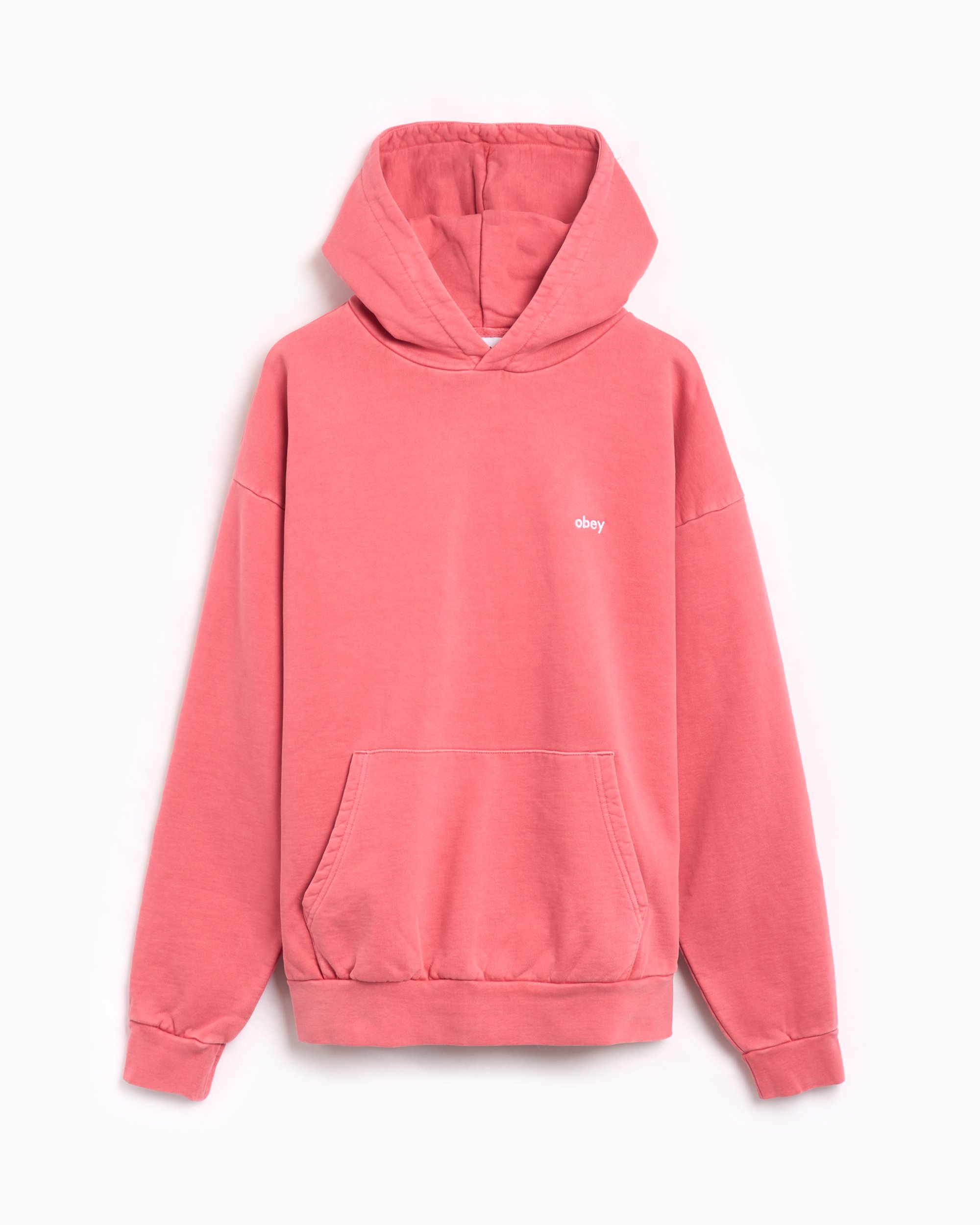 OBEY Clothing Lowercase Pigment Men s Hoodie Red 112470194 MIR FOOTDISTRICT