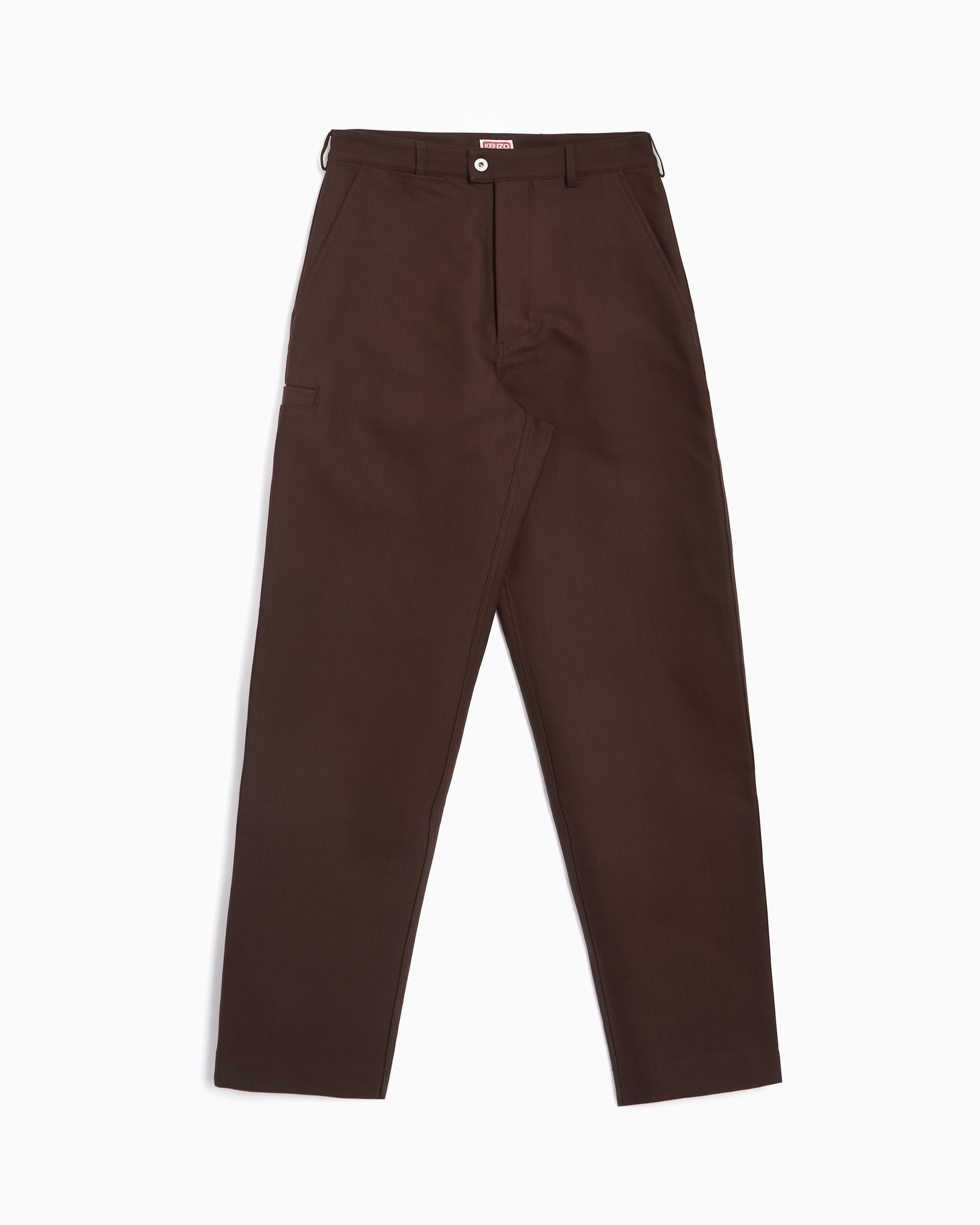 種類豊富な品揃え Workwear Tapered Men's Kenzo Pants FF55PA3659GB-90 Brown パンツ