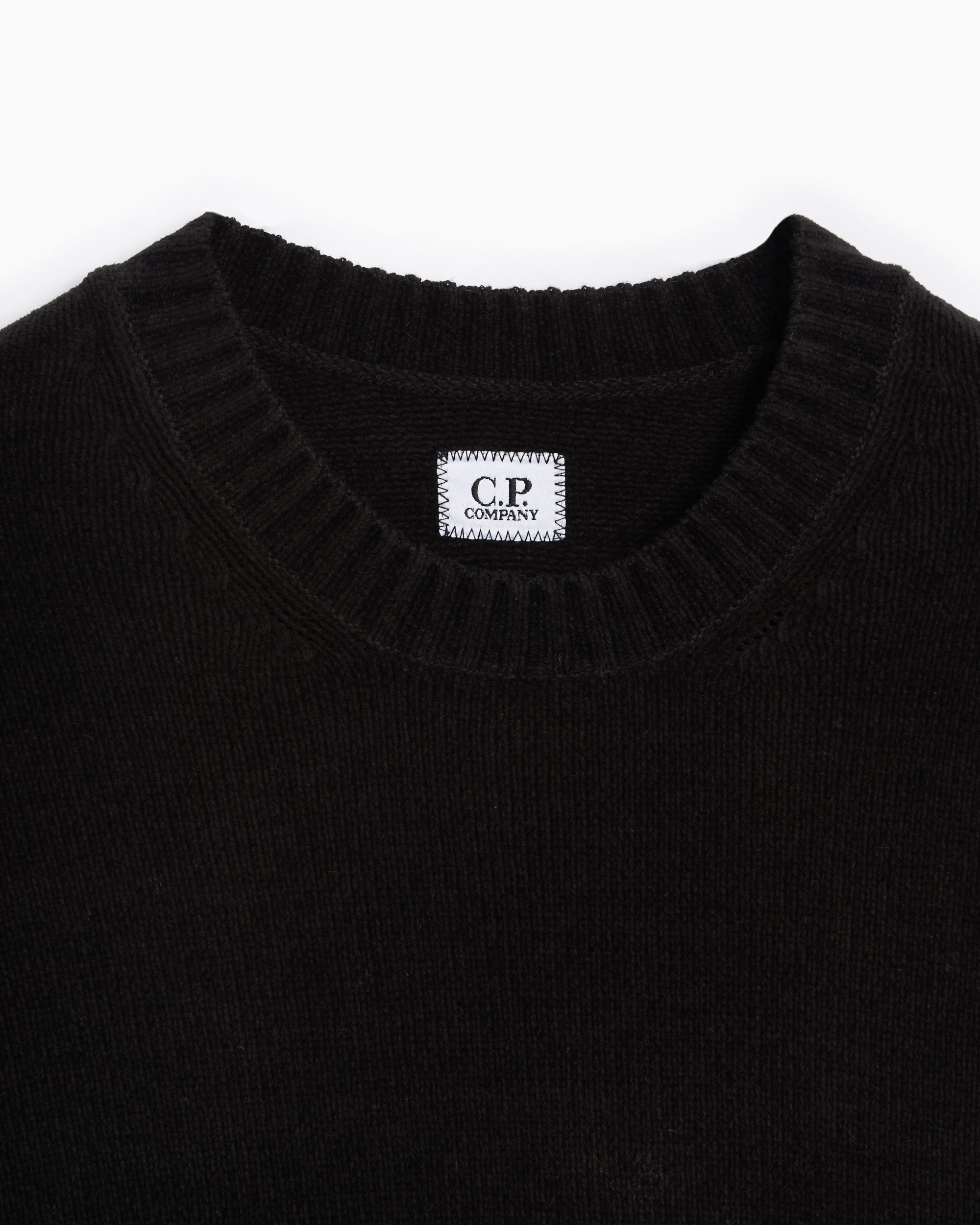 CP Company Men s Chenille Sweater Black 16CMKN187A005687G 999 Buy