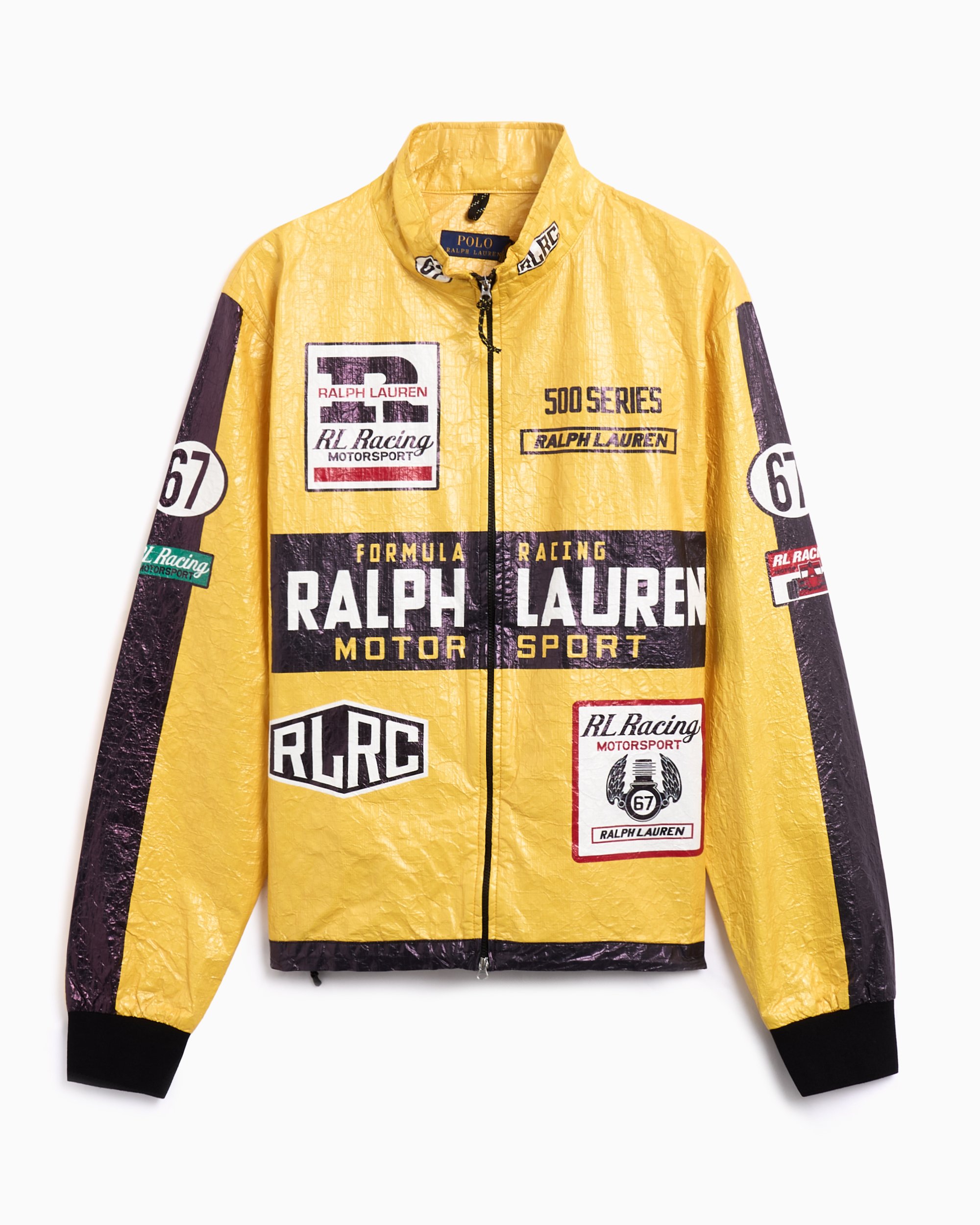 福袋 オンライン Polo Ralph Yellow Jacket Leather Men's Racing Lauren トップス