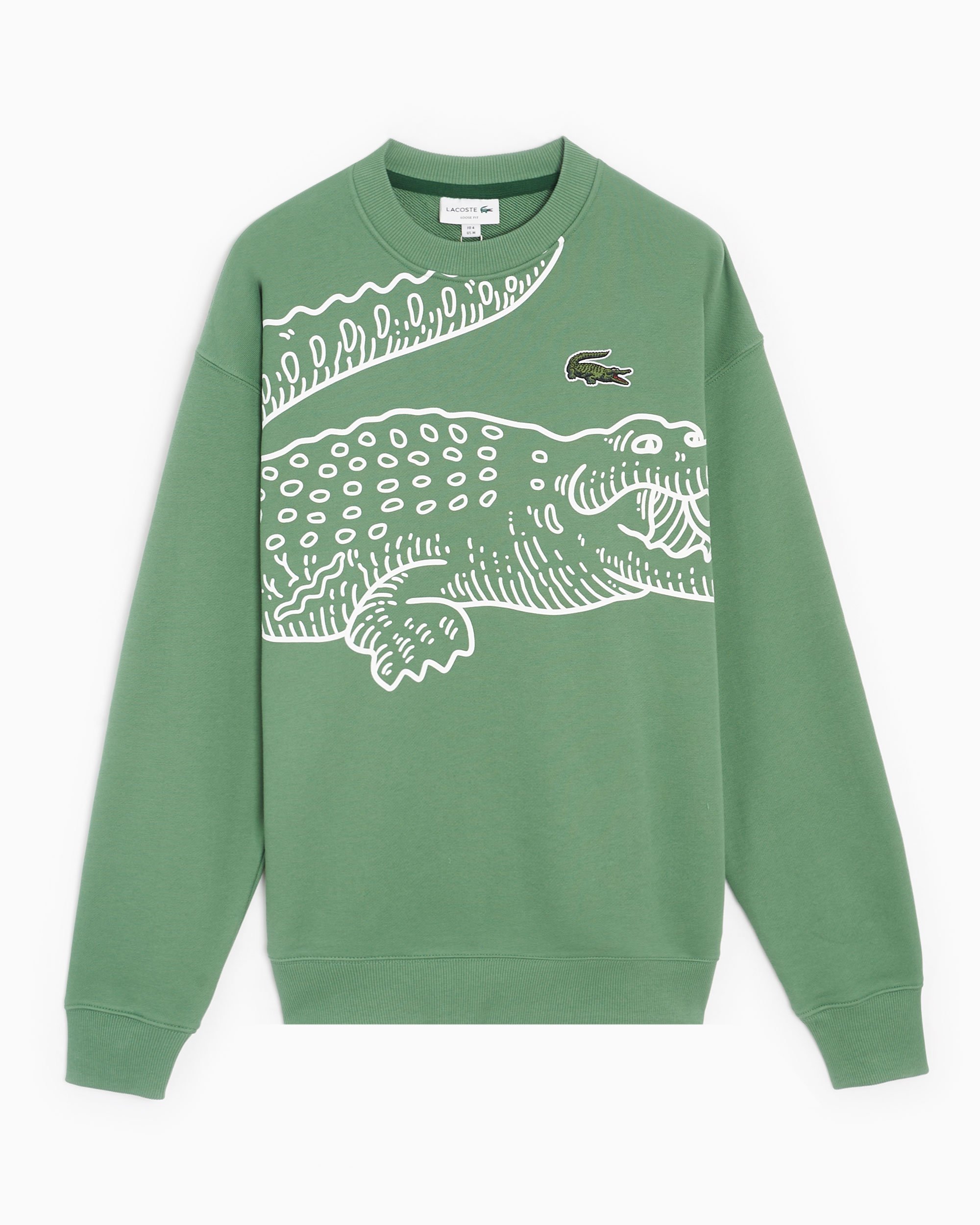 Lacoste Croc Print Men s Sweatshirt Vert SH8248 00 KX5 Acheter en