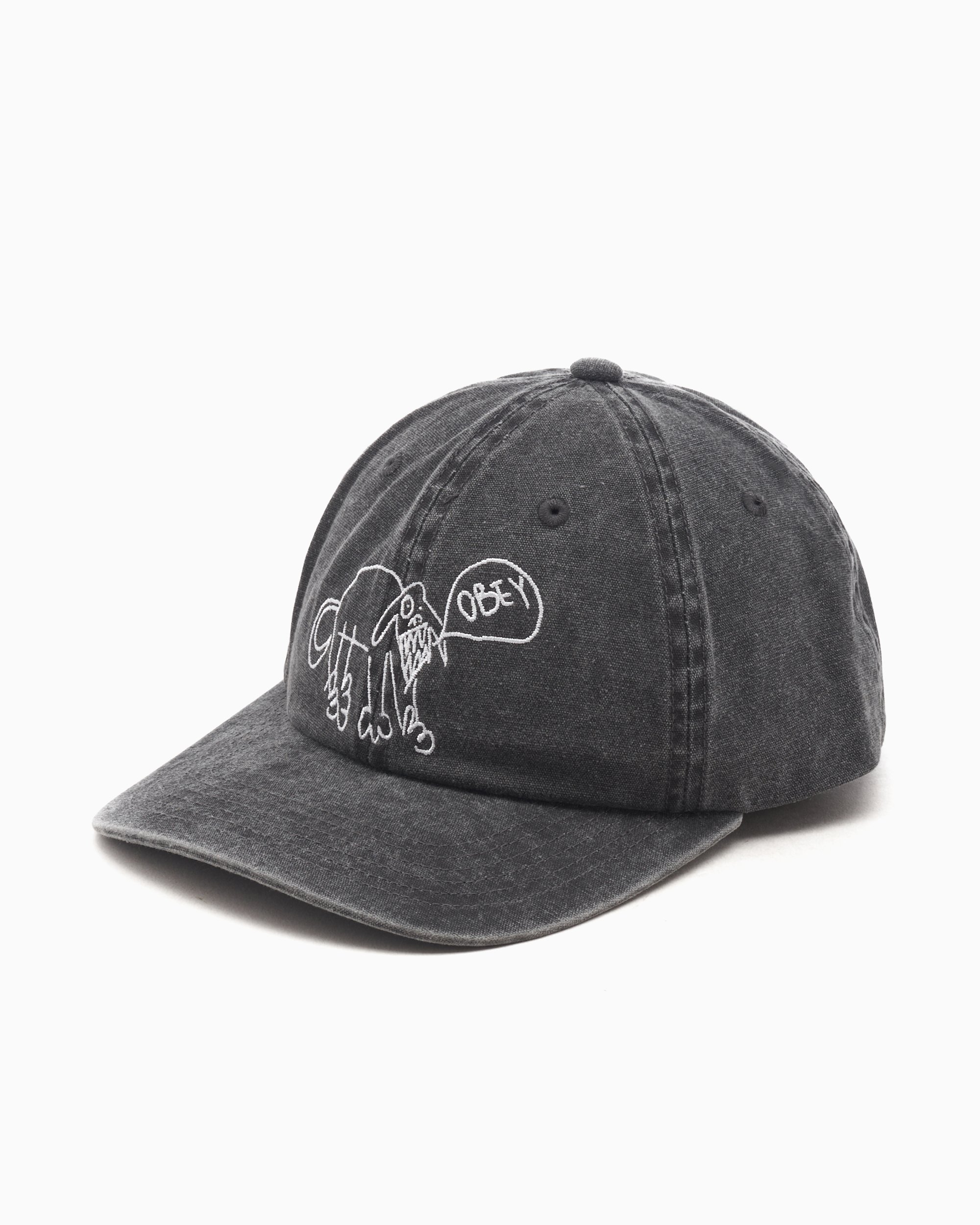OBEY Clothing Pigment Obey Dog 6 Panel Unisex Cap Black