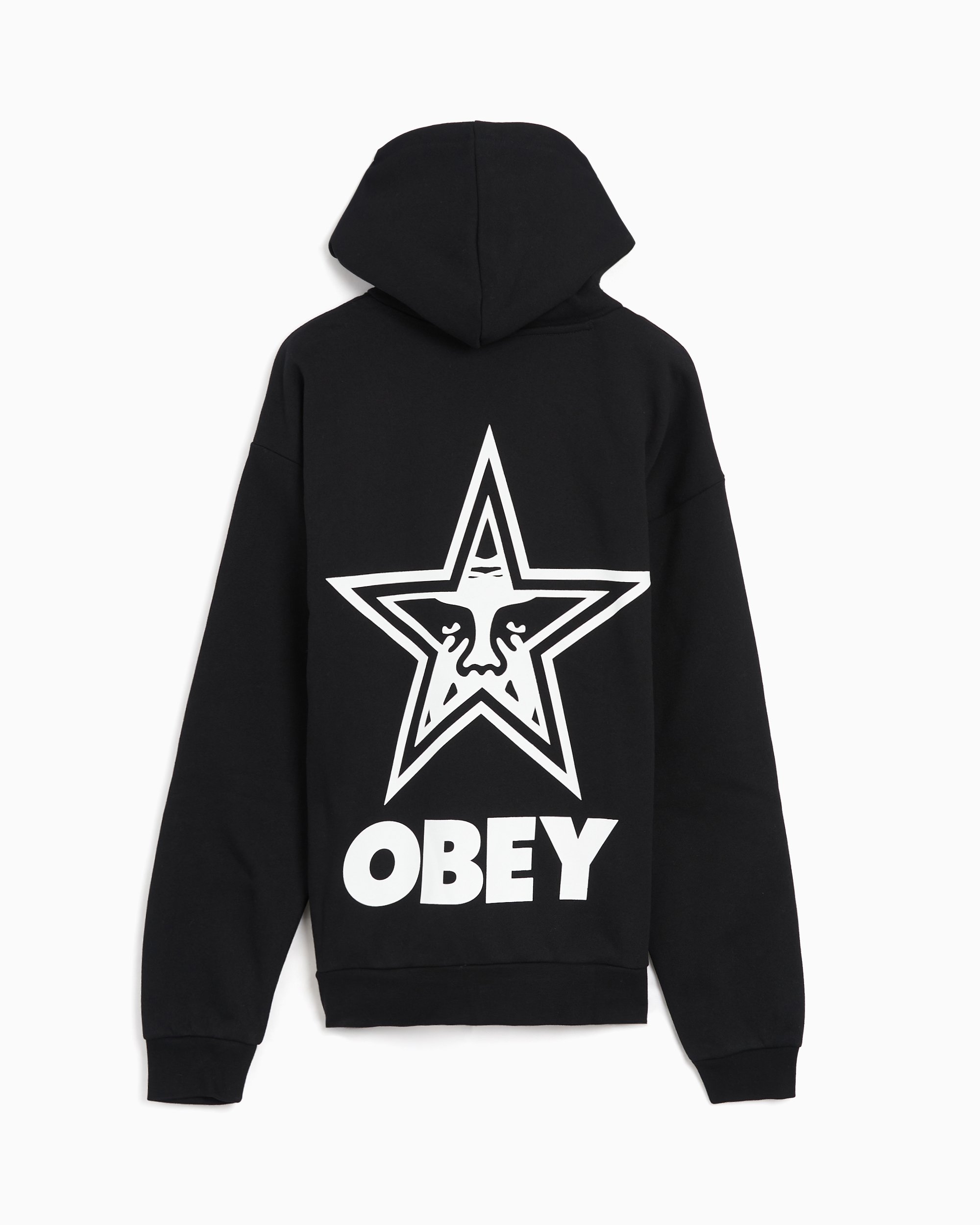 OBEY Clothing Bold Star Men s Extra Heavy Hoodie Zwart 112470224 BLK FOOTDISTRICT