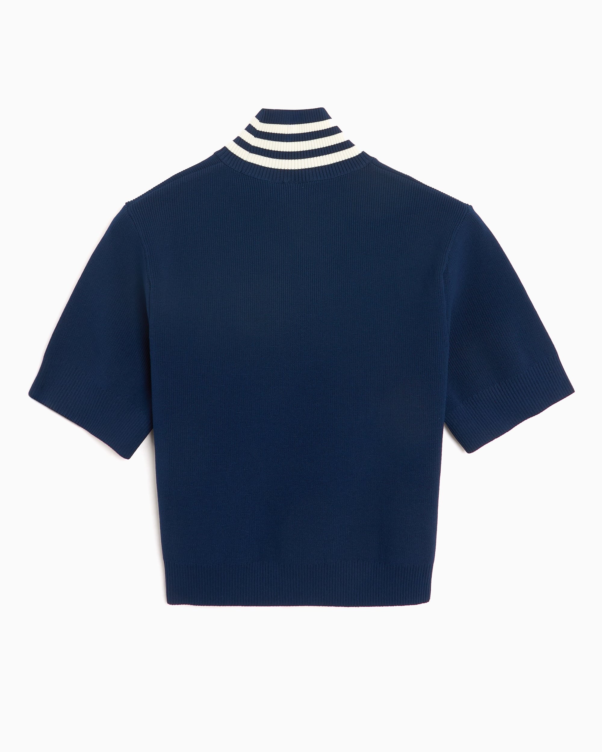 adidas Originals Women's Crop Turtleneck T-Shirt Blue JC7680