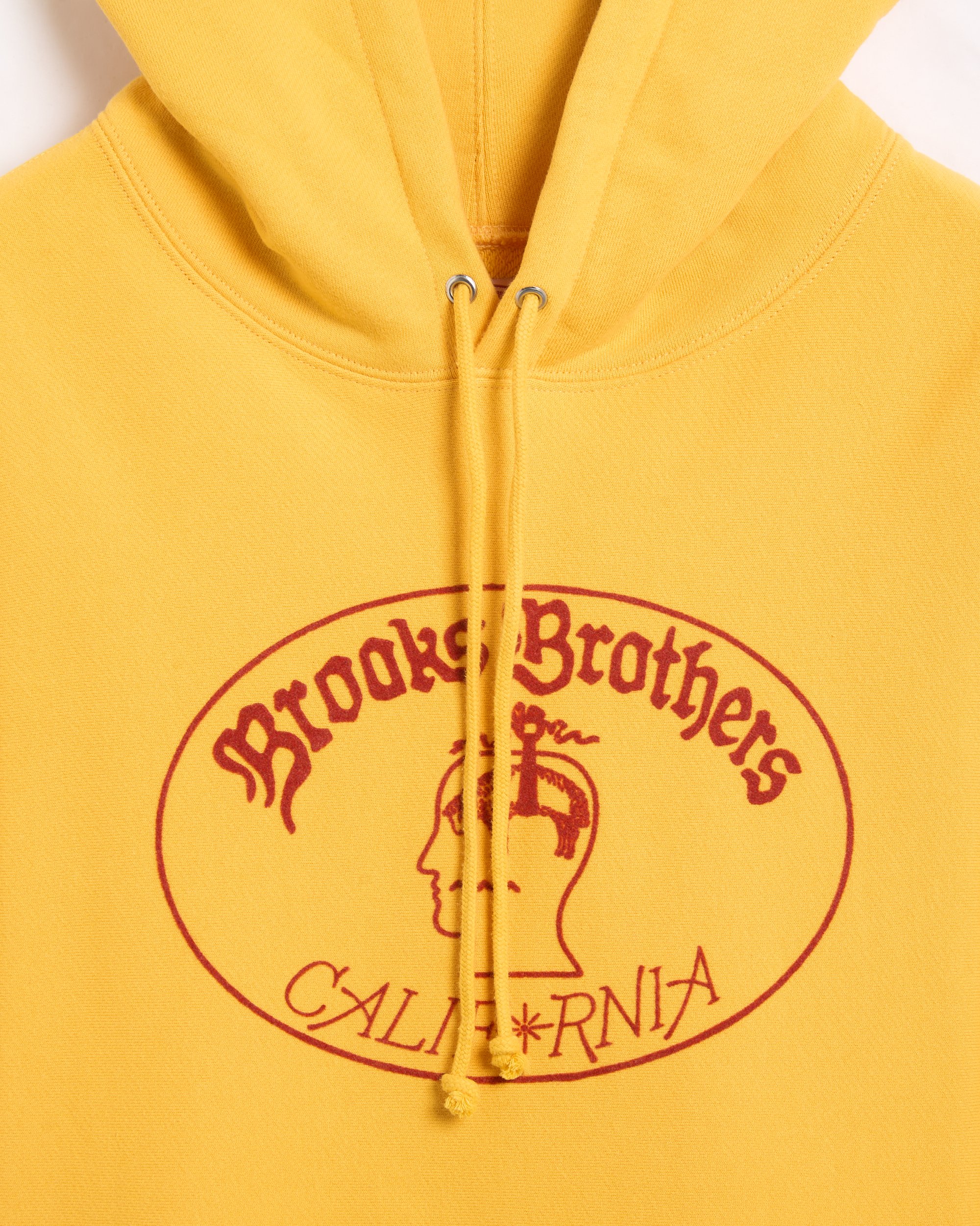 Brain Dead x Brooks Brothers Logo Men's Hoodie Yellow