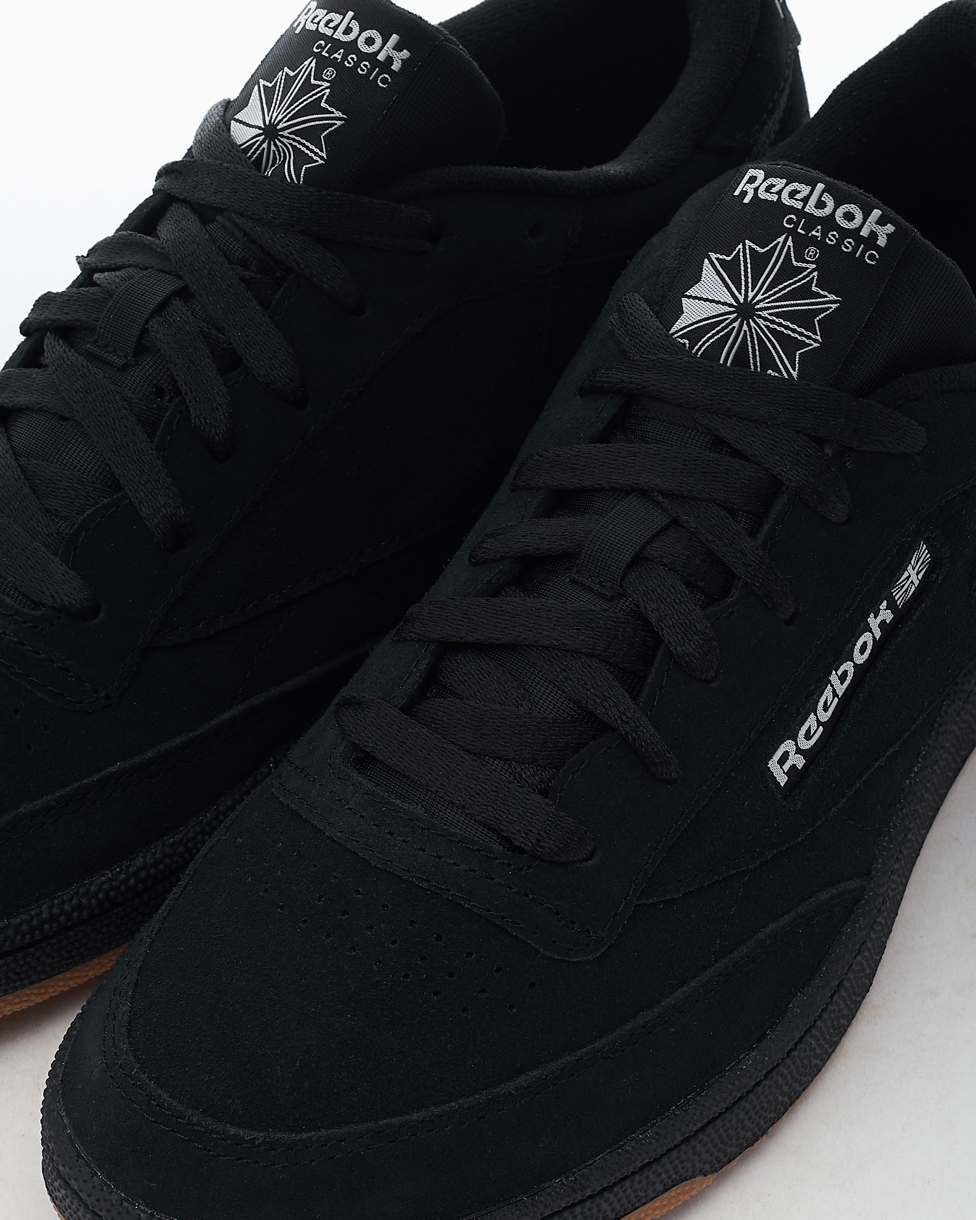 Reebok club c 85 black suede shop