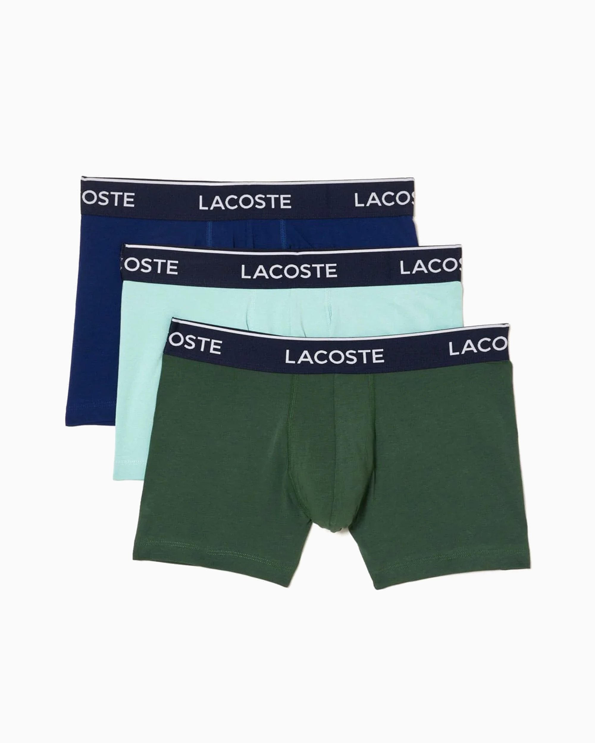 Lacoste Underwear Triple Pack Boxer Trunks Blue