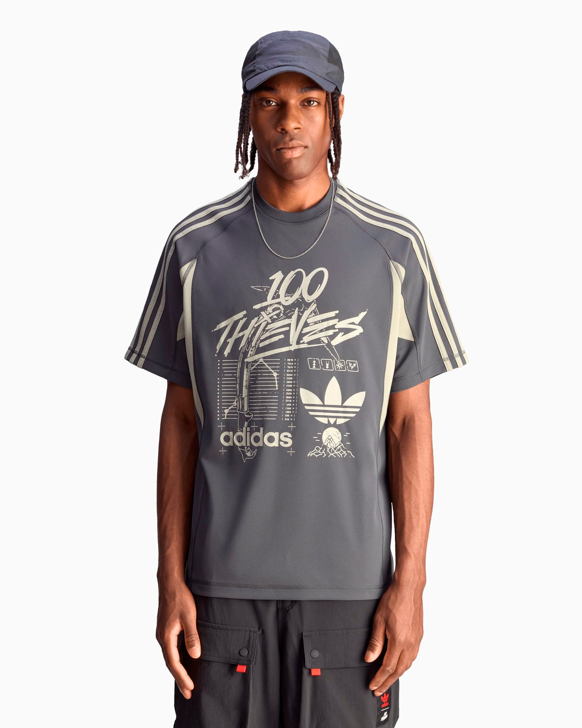 憧れ 100 x Originals adidas Thieves Gray T-Shirt Men's Regular Mサイズ