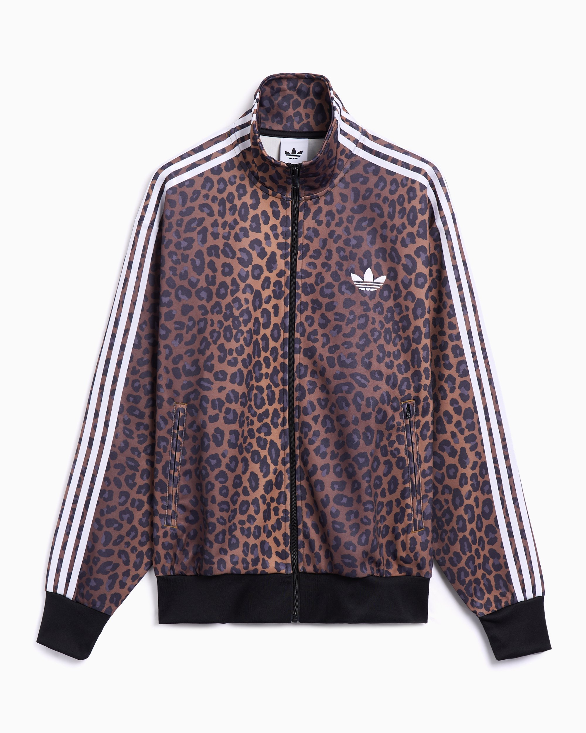 Chicos Moto Jacket leopard print jacquard lined leather trim