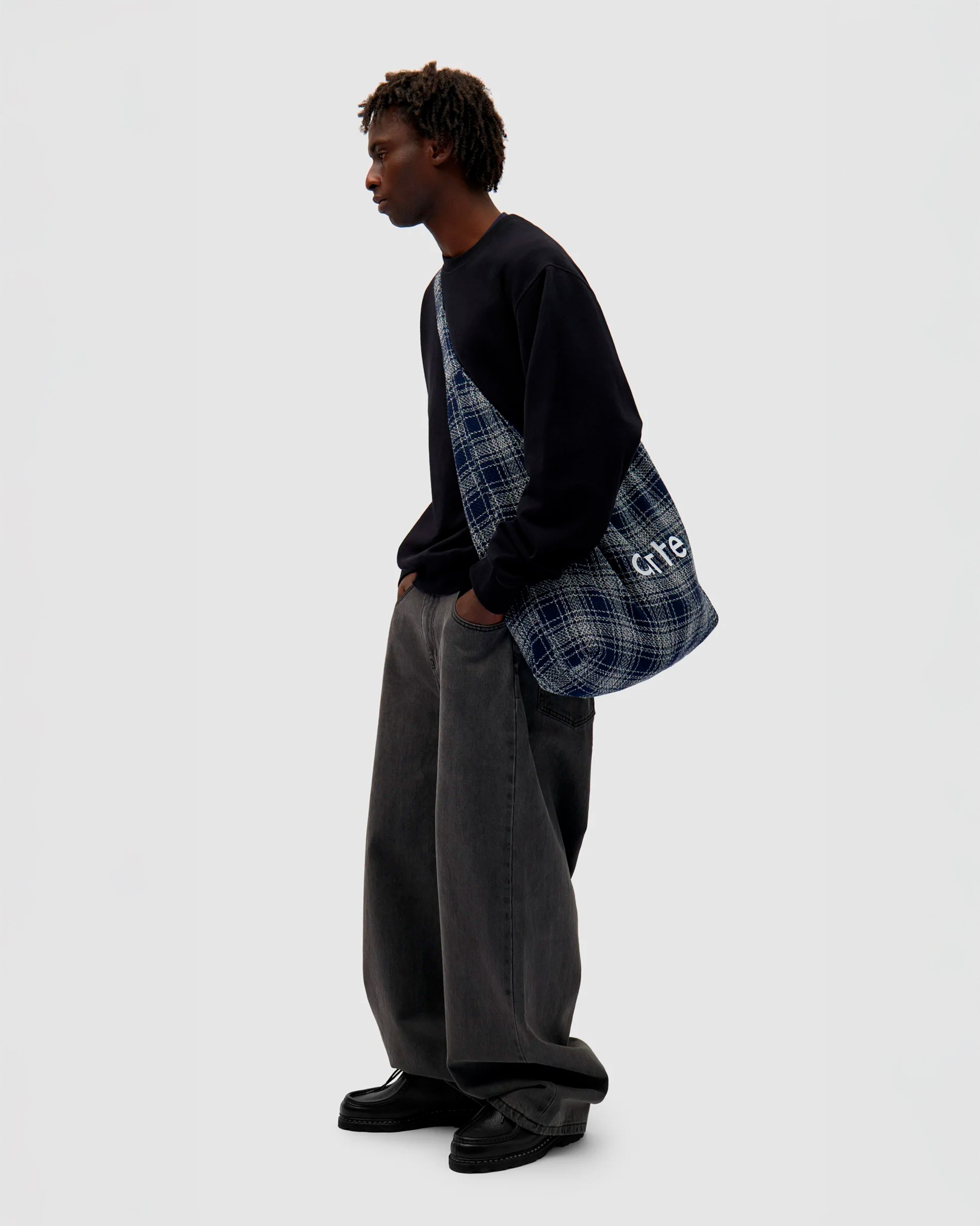 Arte Antwerp Square Fabric Unisex Bag Unisex Bag Blue SS25-195AC