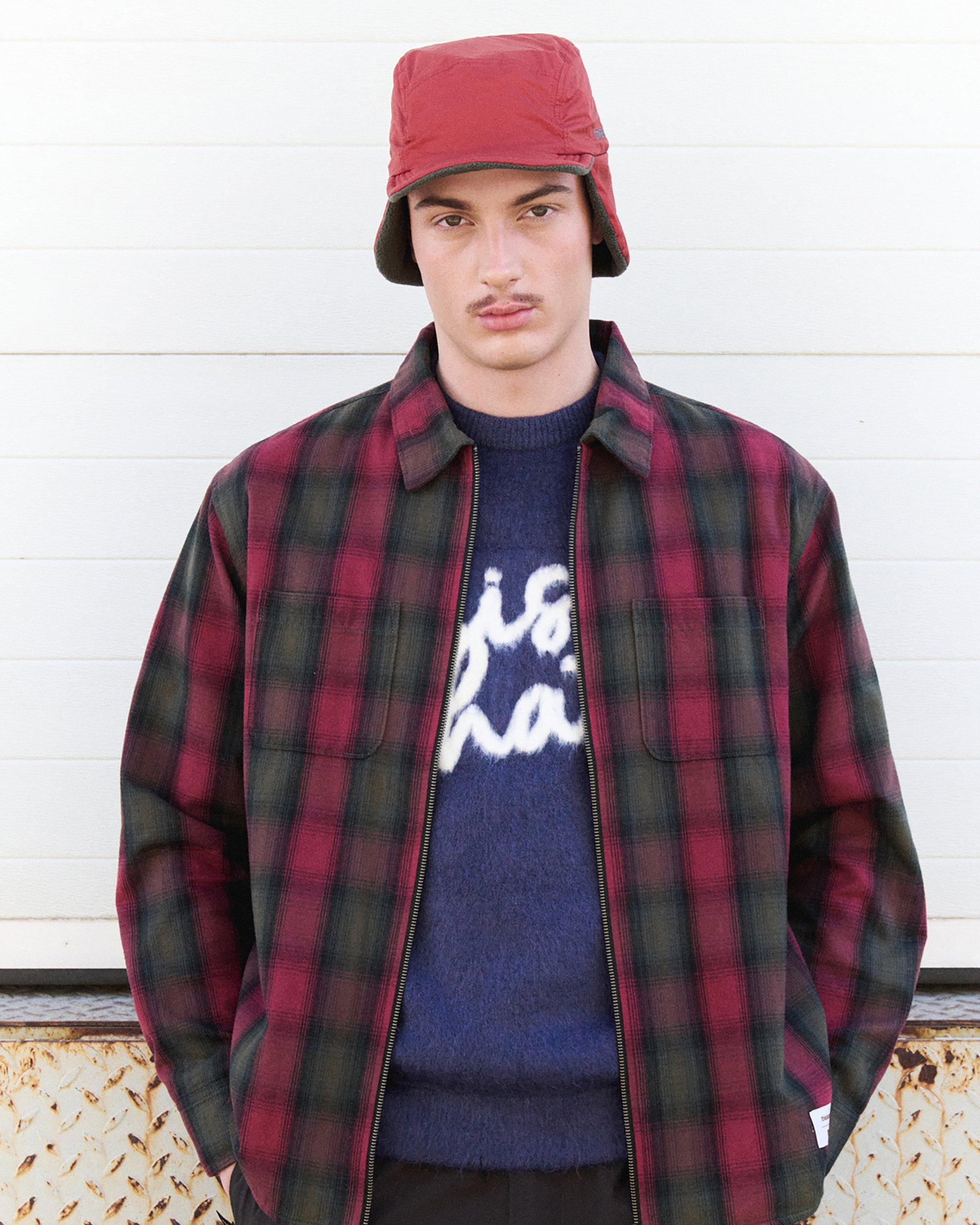 thisisneverthat® Shaggy Check Gore-Tex® Men's Shirt Red