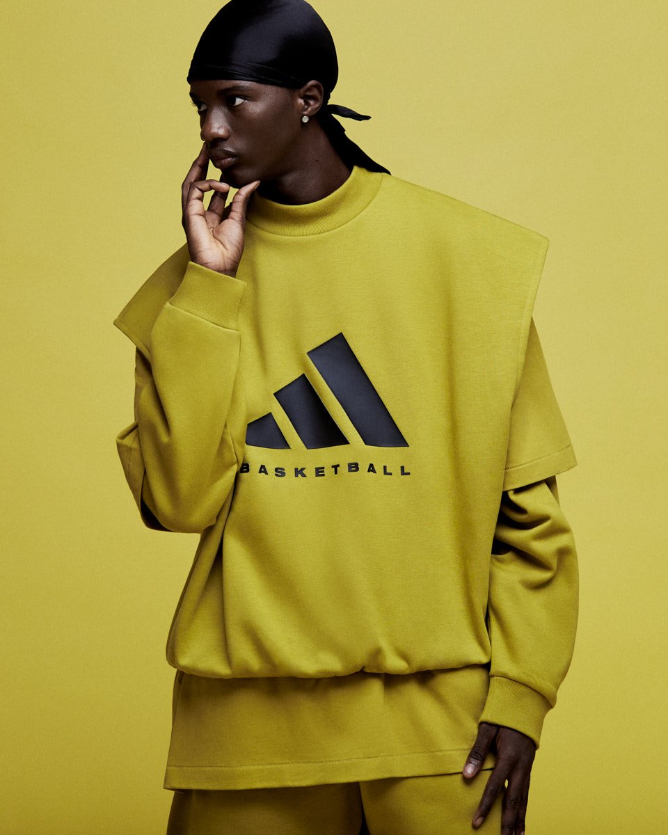 adidas Performance One Basketball Unisex Oversized Sleeveless Sweatshirt  Yellow IN4252| Buy Online at FOOTDISTRICT | Sweatshirts