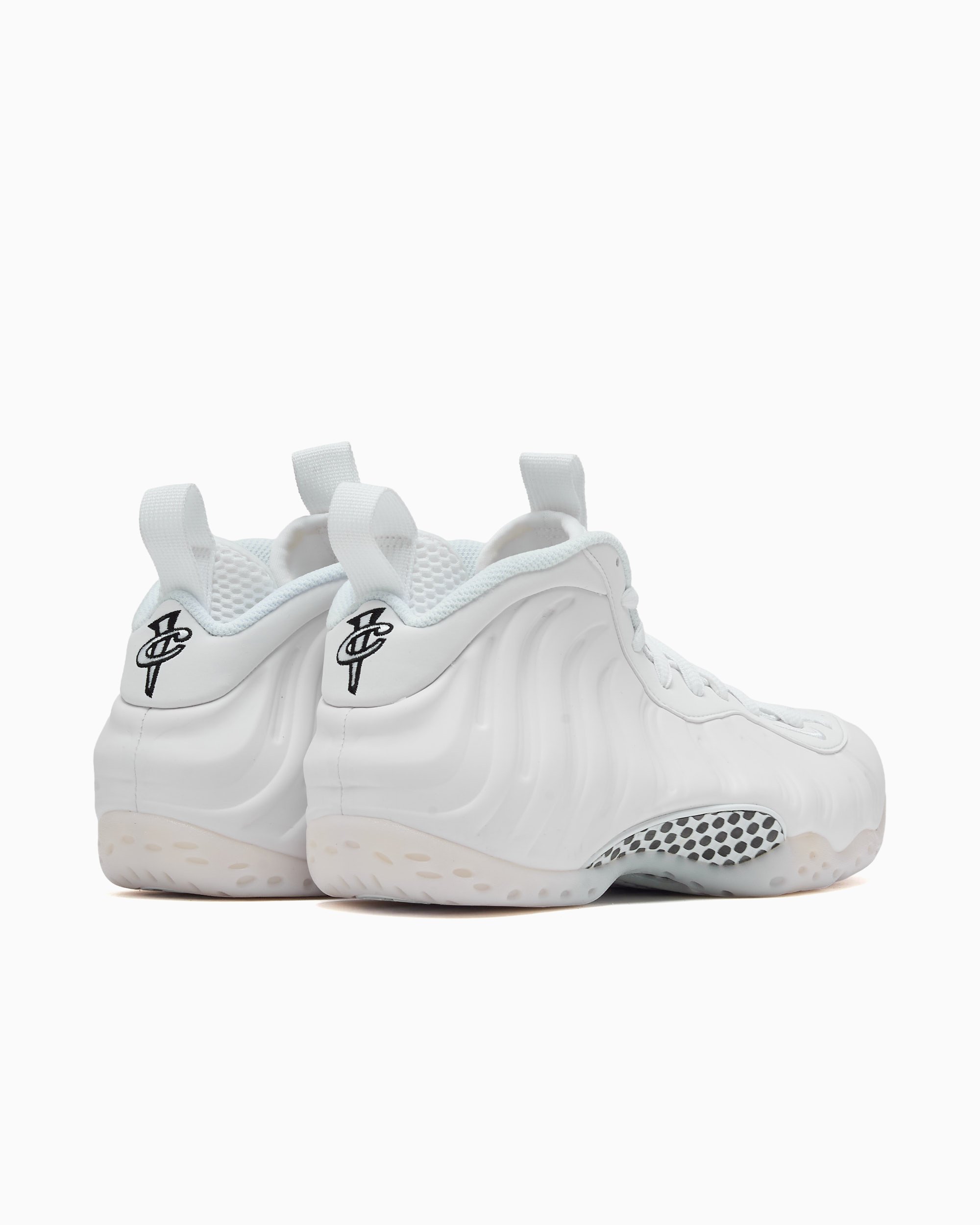 all white nike foamposite