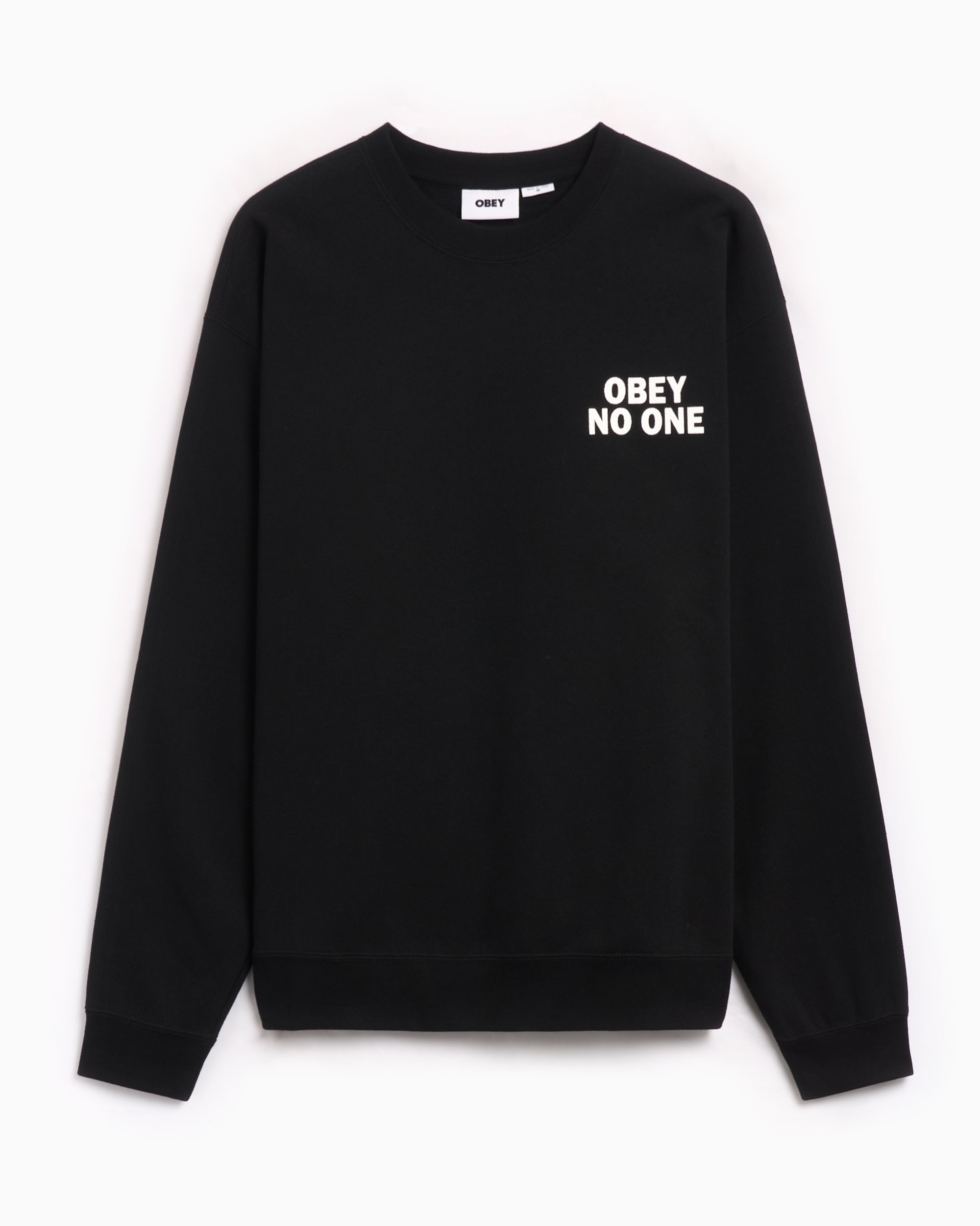 OBEY Clothing Obey No One Men s Sweatshirt Black 112863897 BLK FOOTDISTRICT