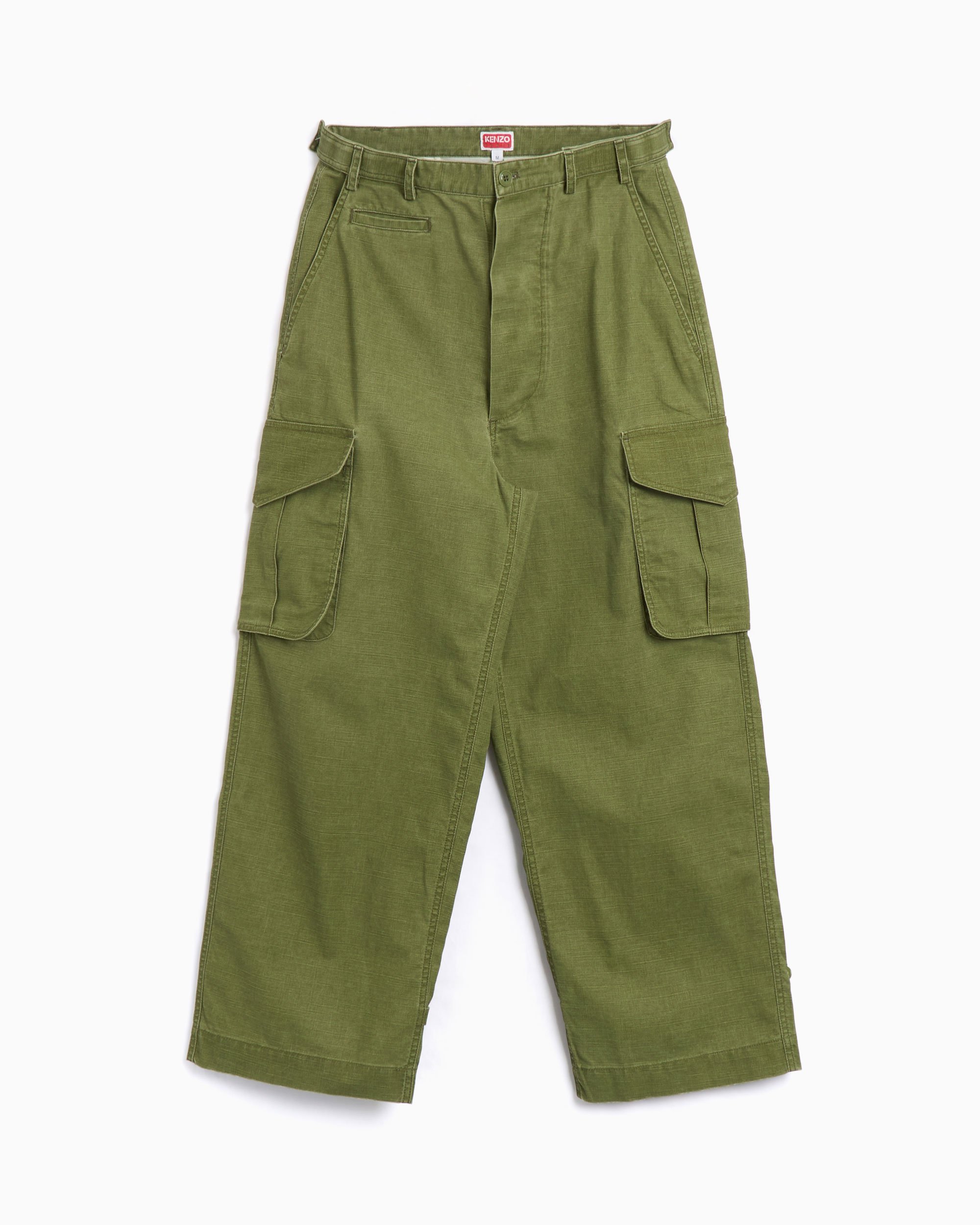 Kenzo Adjustable Men's Cargo Pants Green FF55PA2459GD-48