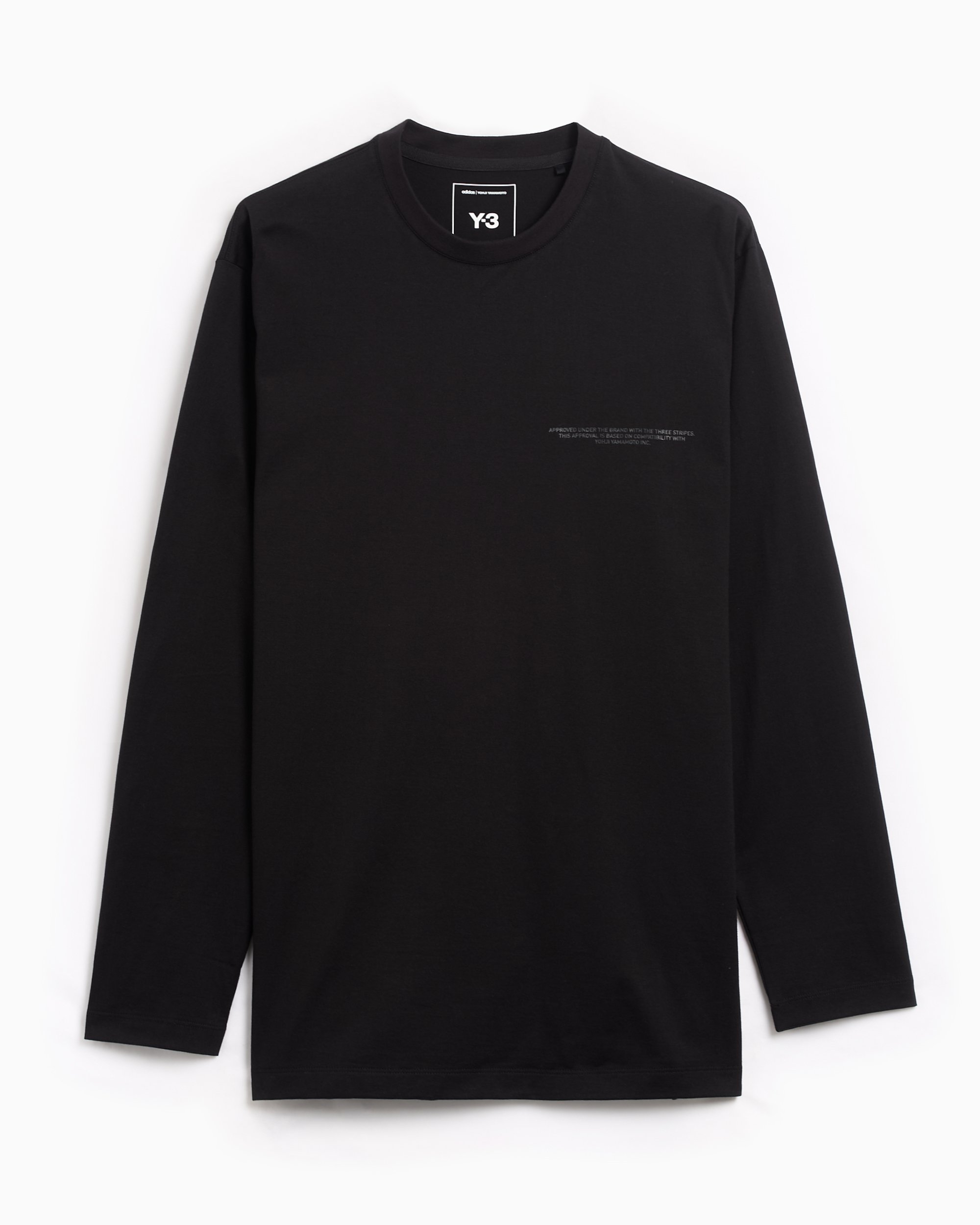 adidas Y-3 Logo Unisex Long Sleeve T-Shirt Black JE9280