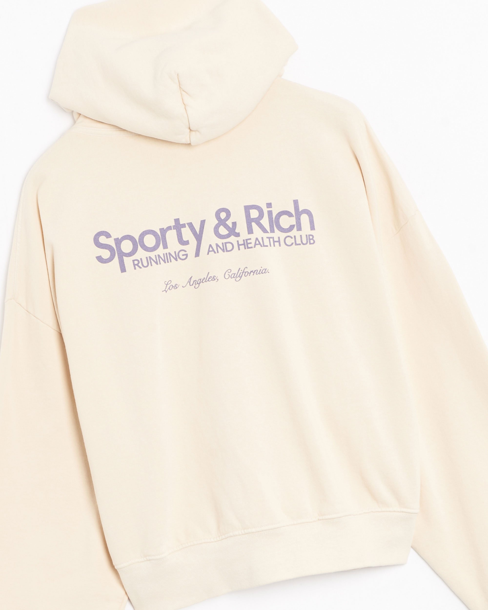 Sporty & Rich Club Women's Cropped Hoodie Beige HO851CR