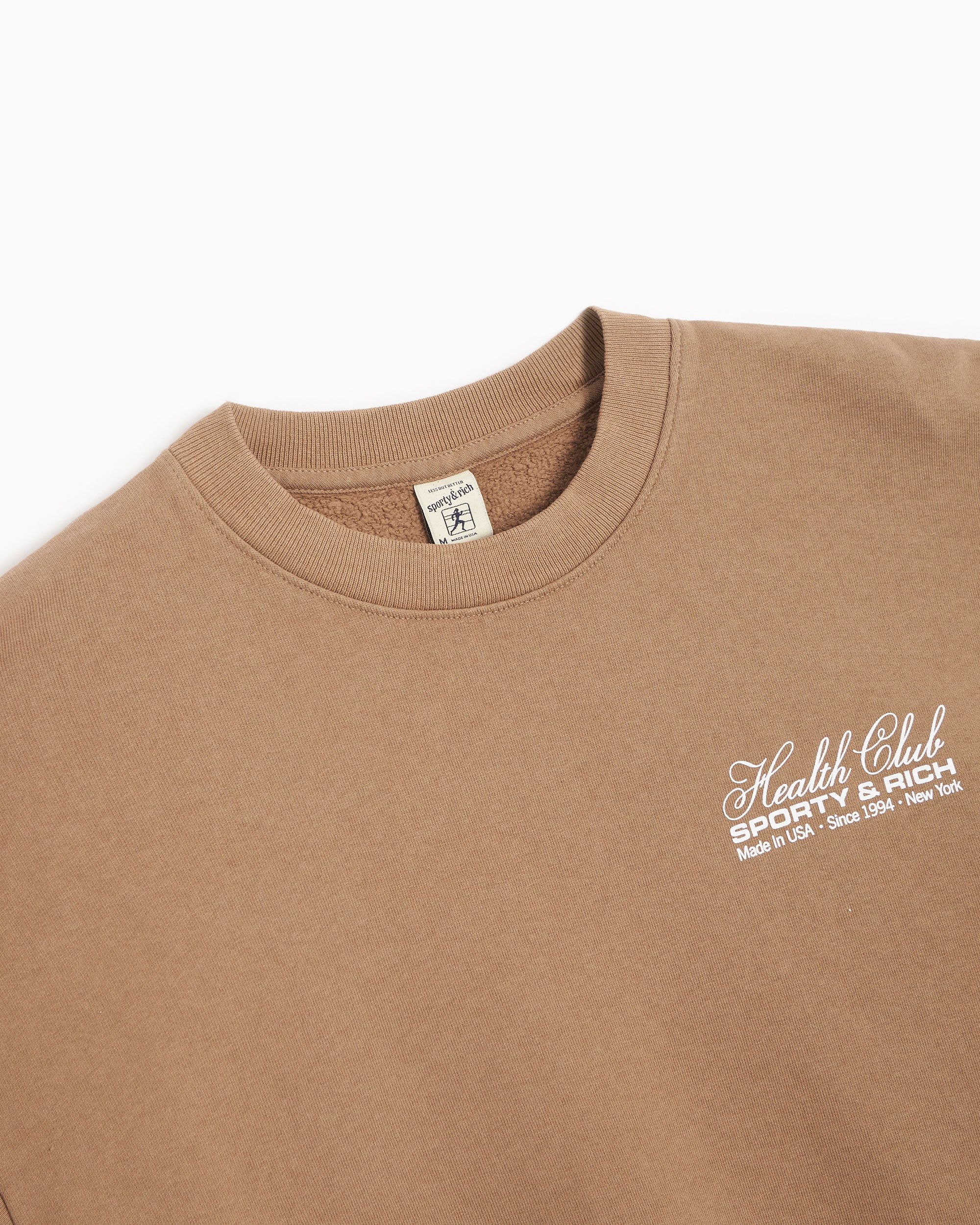 20-60代 人気ファッションブランド Rich & Sporty Made CR865ES Brown Sweatshir Unisex Usa In トップス