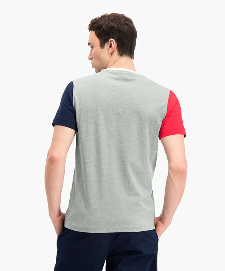 Champion Contrast Colour Block Men s Short Sleeve T Shirt Gray
