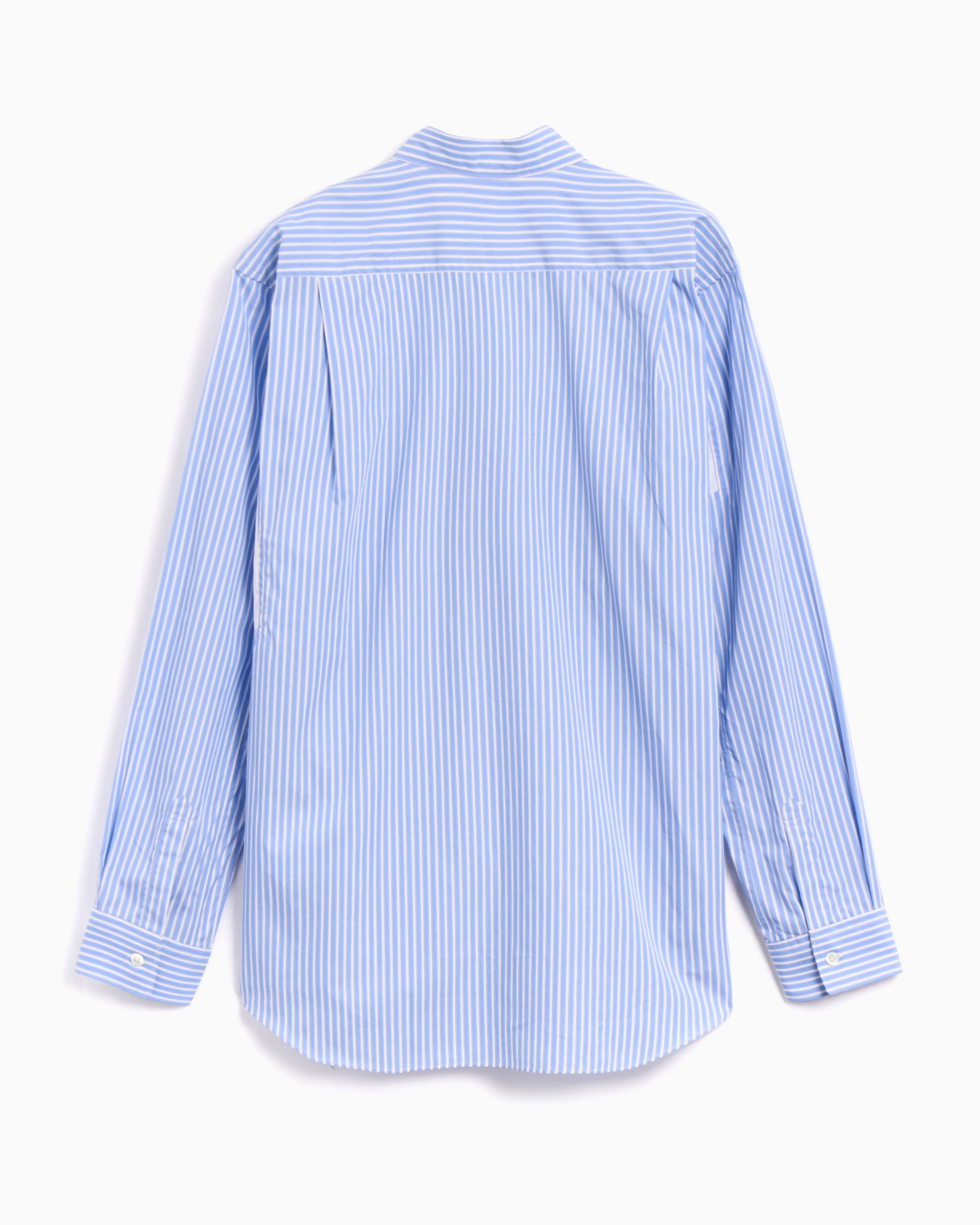 Comme Des Garcons Shirt Men s Woven Shirt Blu Bianco FM B049 S24 1 FOOTDISTRICT