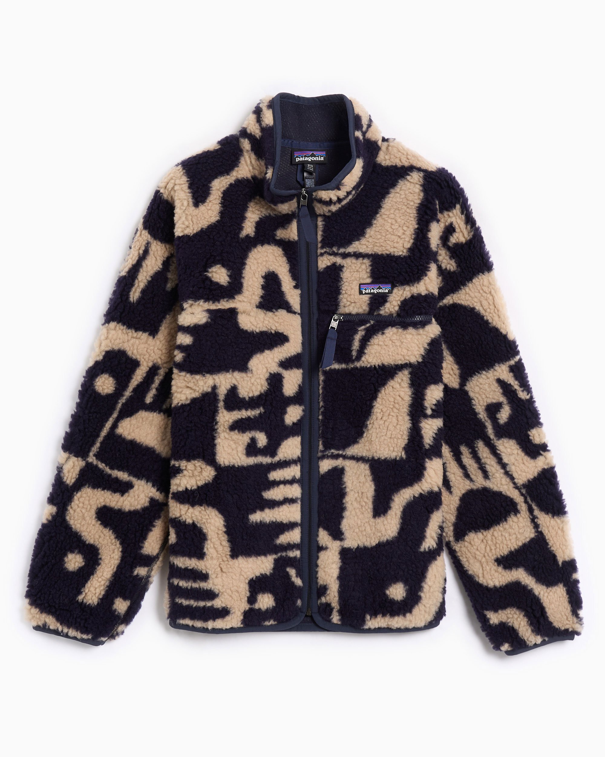 Patagonia Natural Blend Retro Graphic Men's Fleece Jacket Black