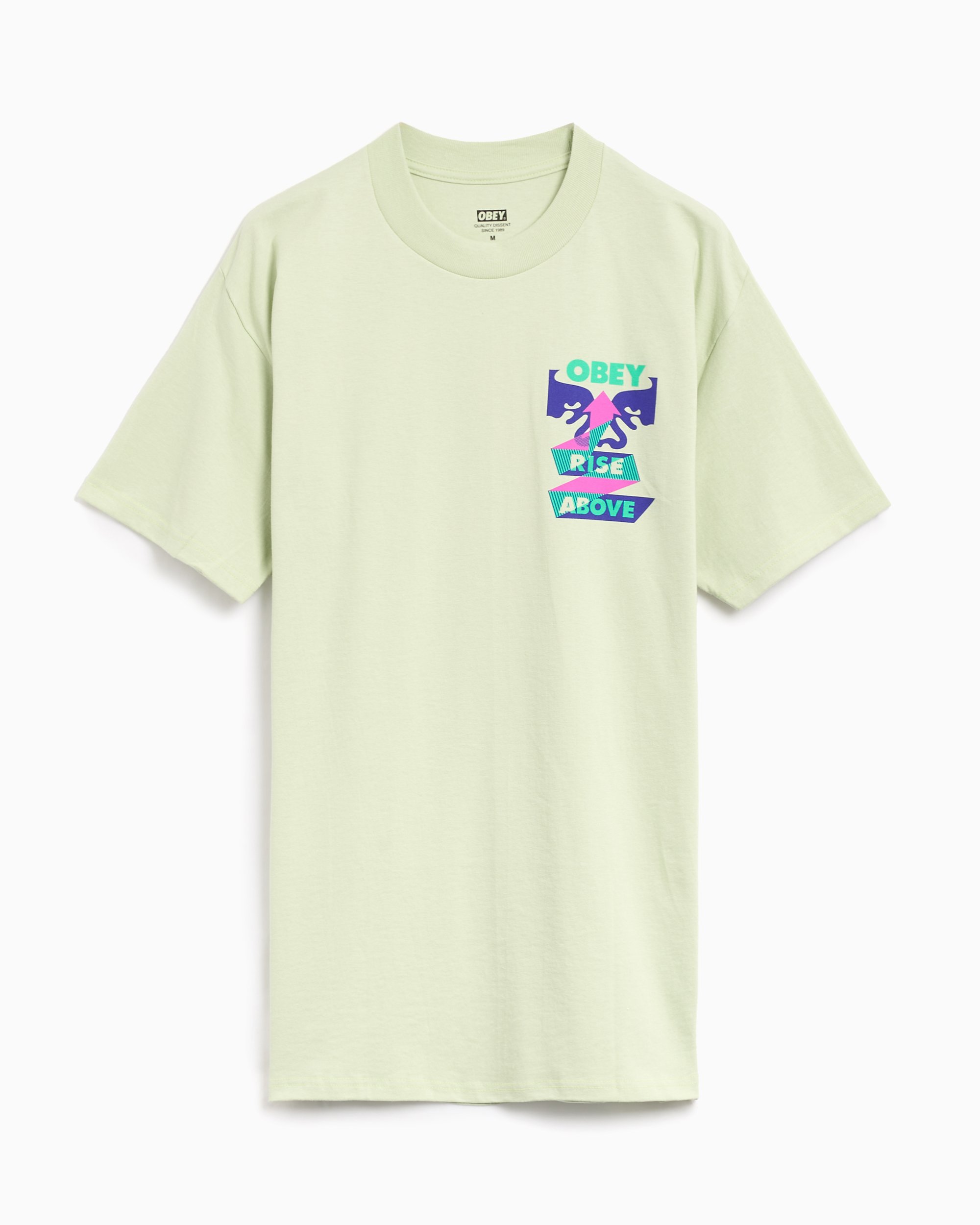 OBEY Clothing Obey Rise Above Ribbon Men s T Shirt Green 165263936 CUB FOOTDISTRICT