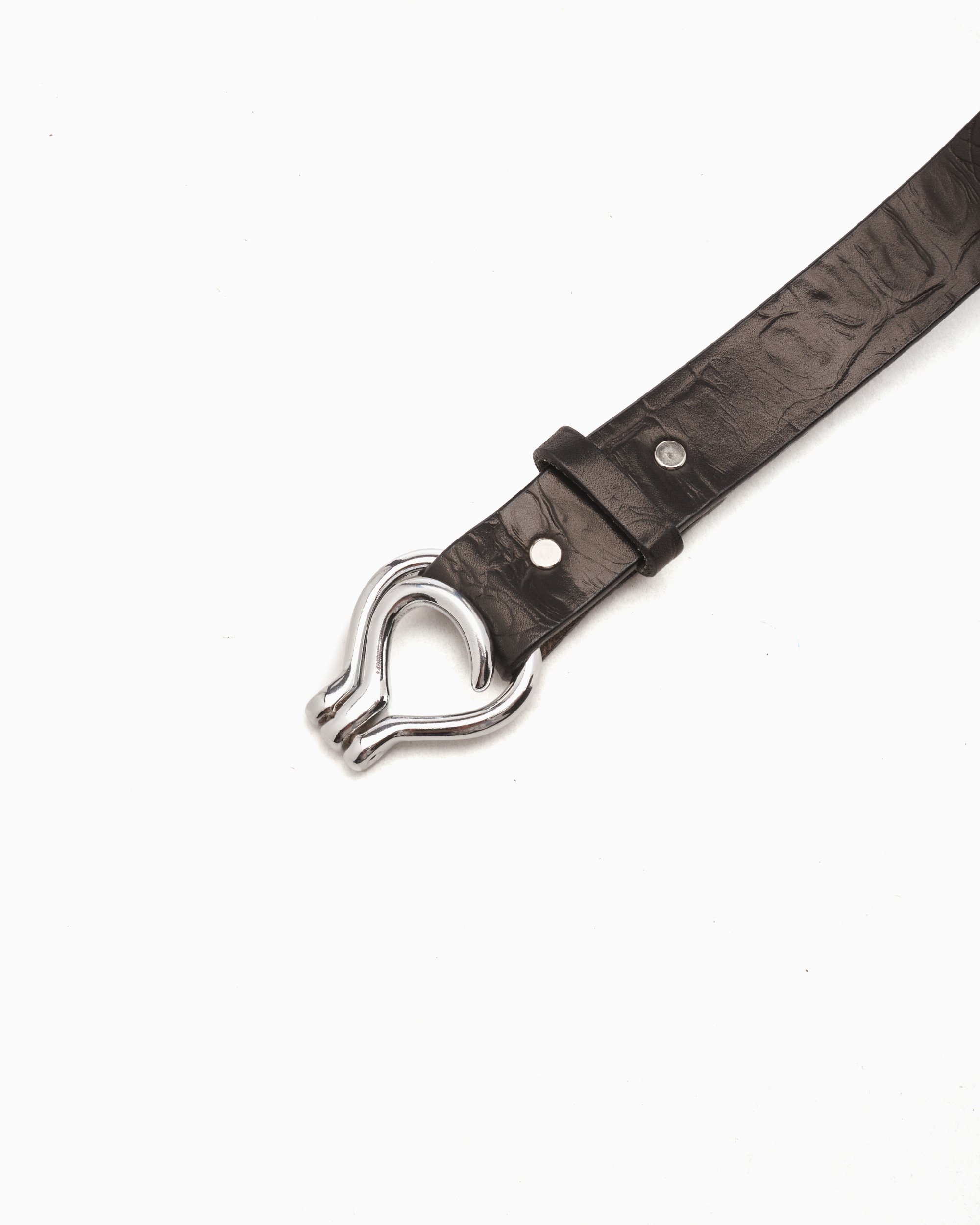 【良好品】 Unisex Pick Hoof Garments Engineered Buckle Black Belt 小物