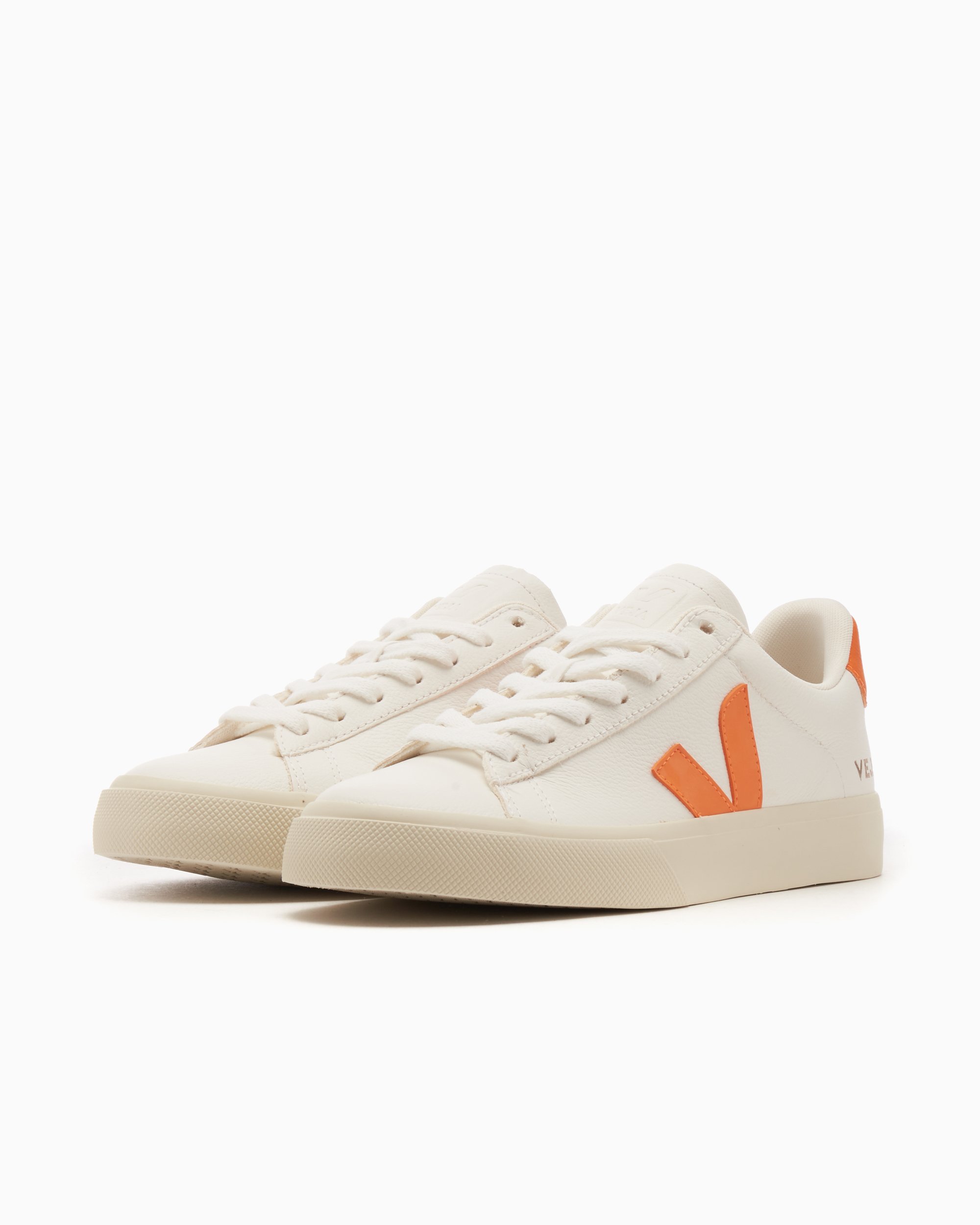 Veja Women s Campo ChromeFree Leather Extra Orange White