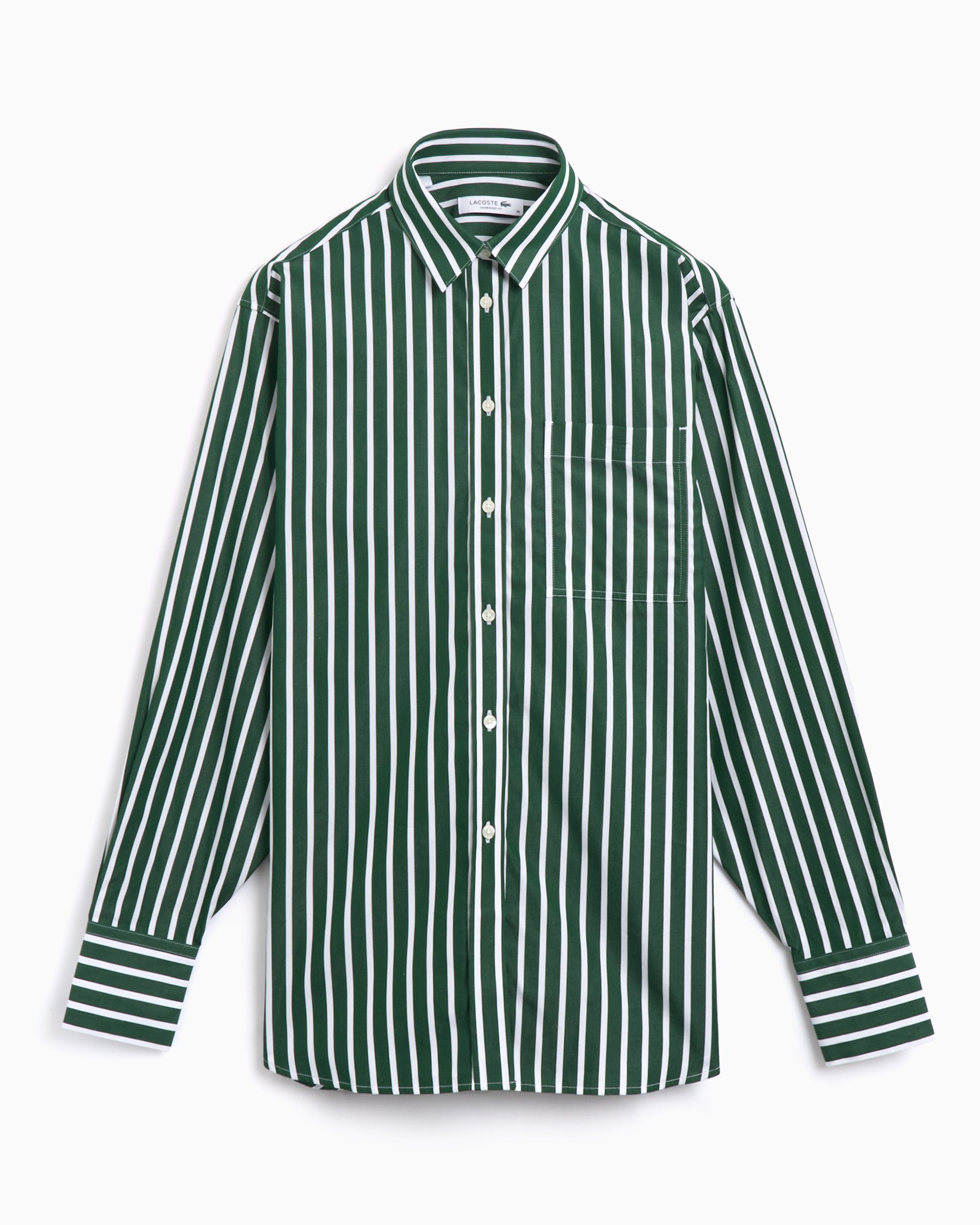 Lacoste Women's Oversized Cotton Poplin Shirt Green CF0215