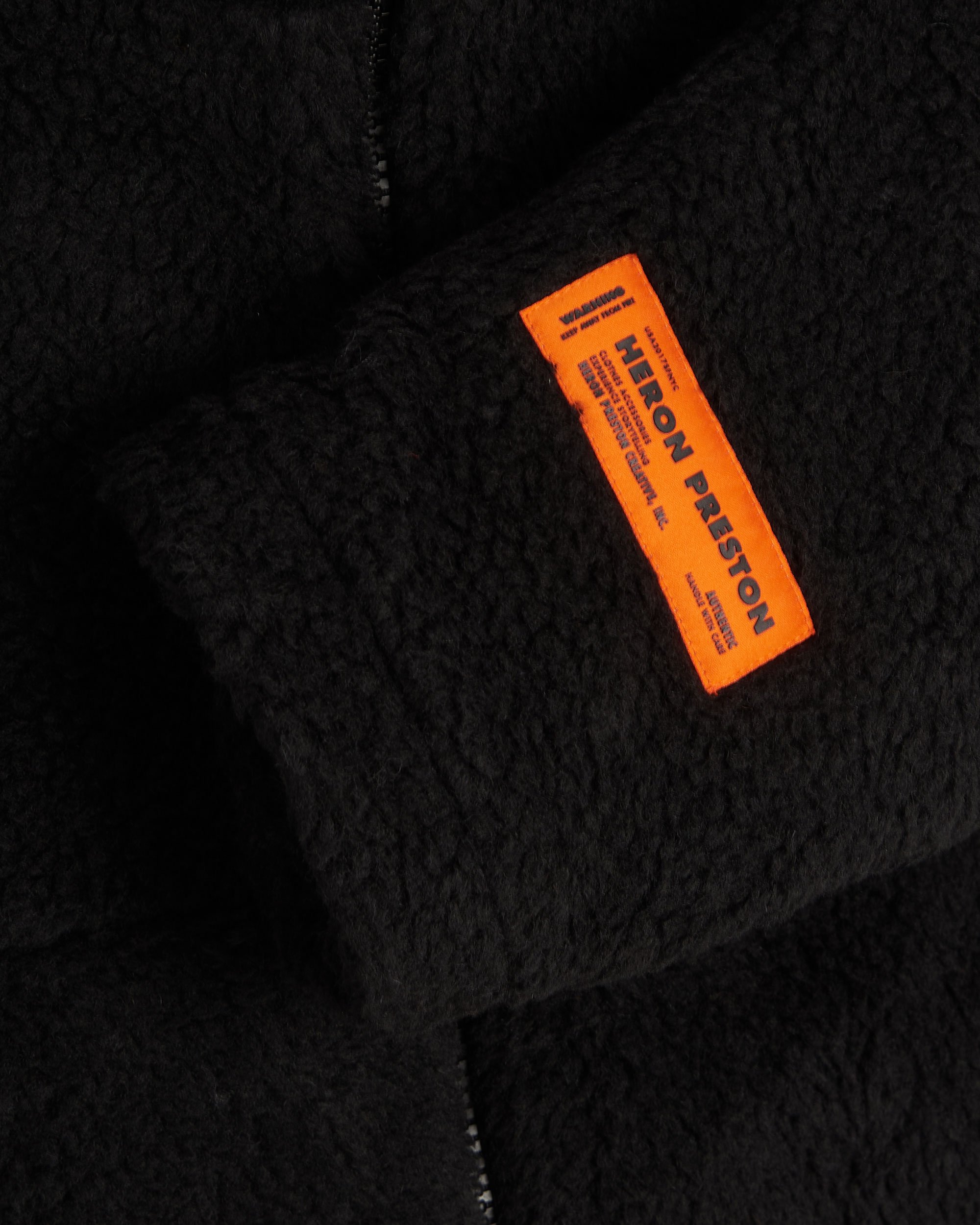 Heron Preston Men's Fleece Hooded Jacket Black
