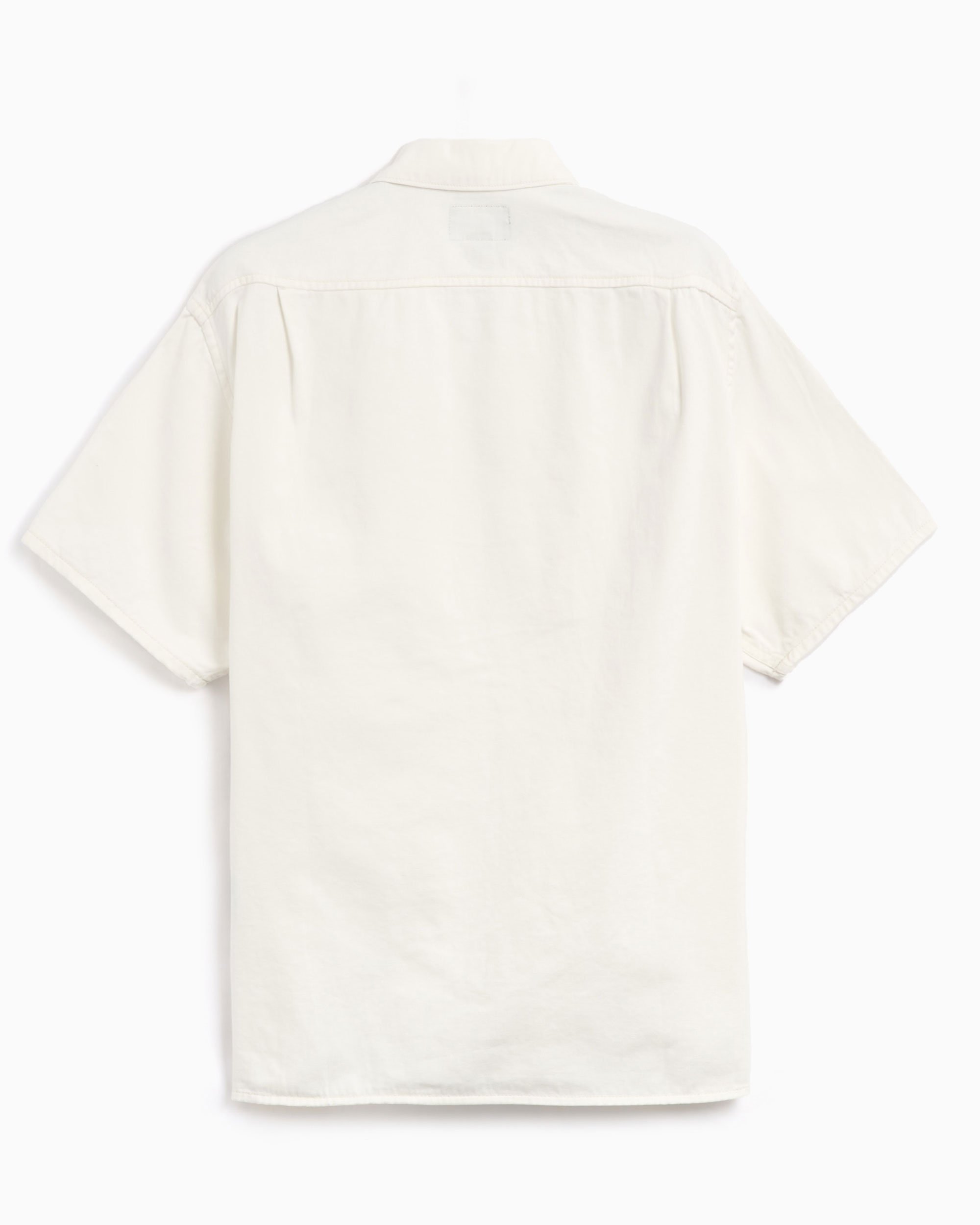 thisisneverthat® Men's Washed Denim Zip Short Sleeve Shirt White 