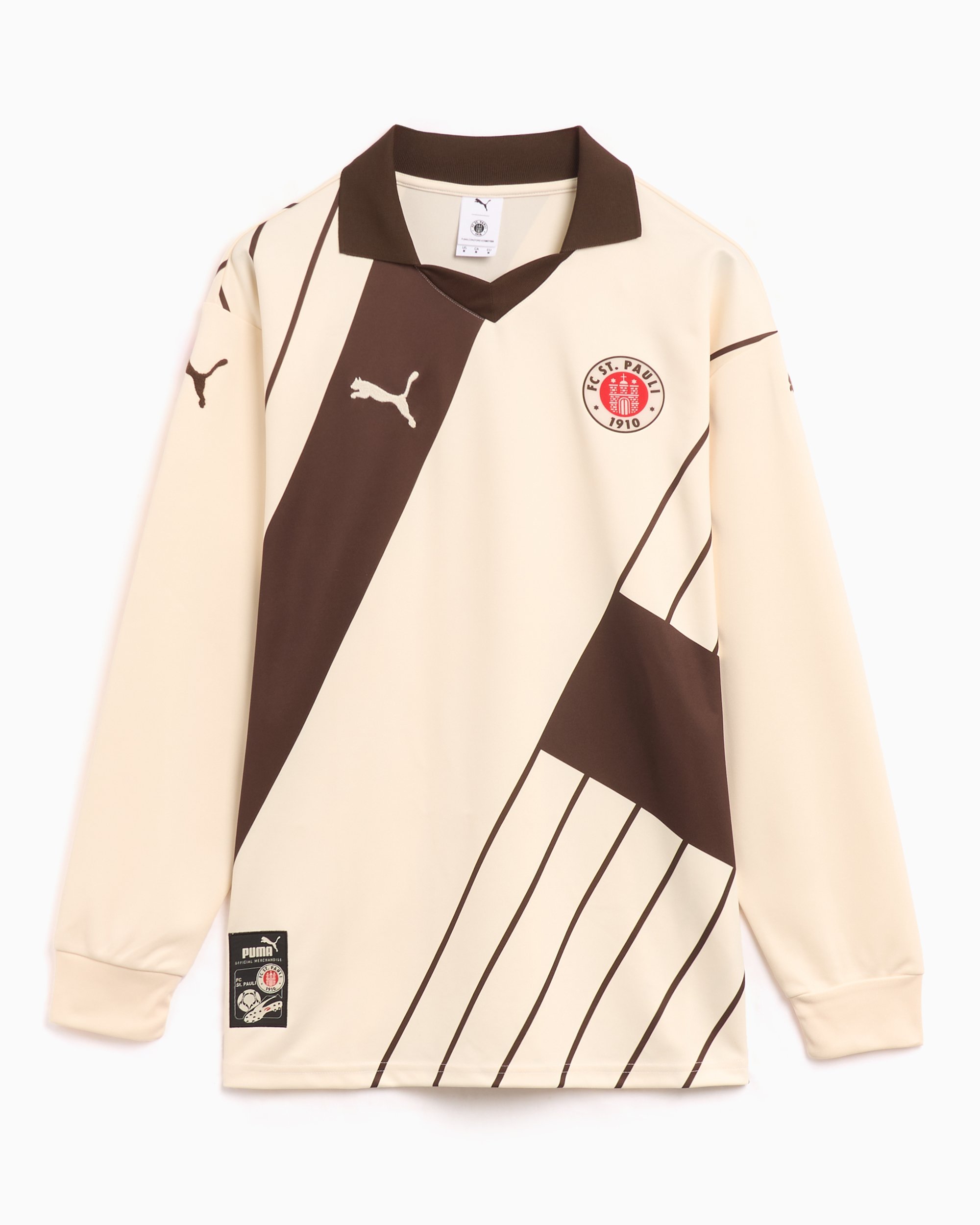 Puma x FC ST. Pauli Men s Long Sleeve Jersey Brown 629539 81 FOOTDISTRICT