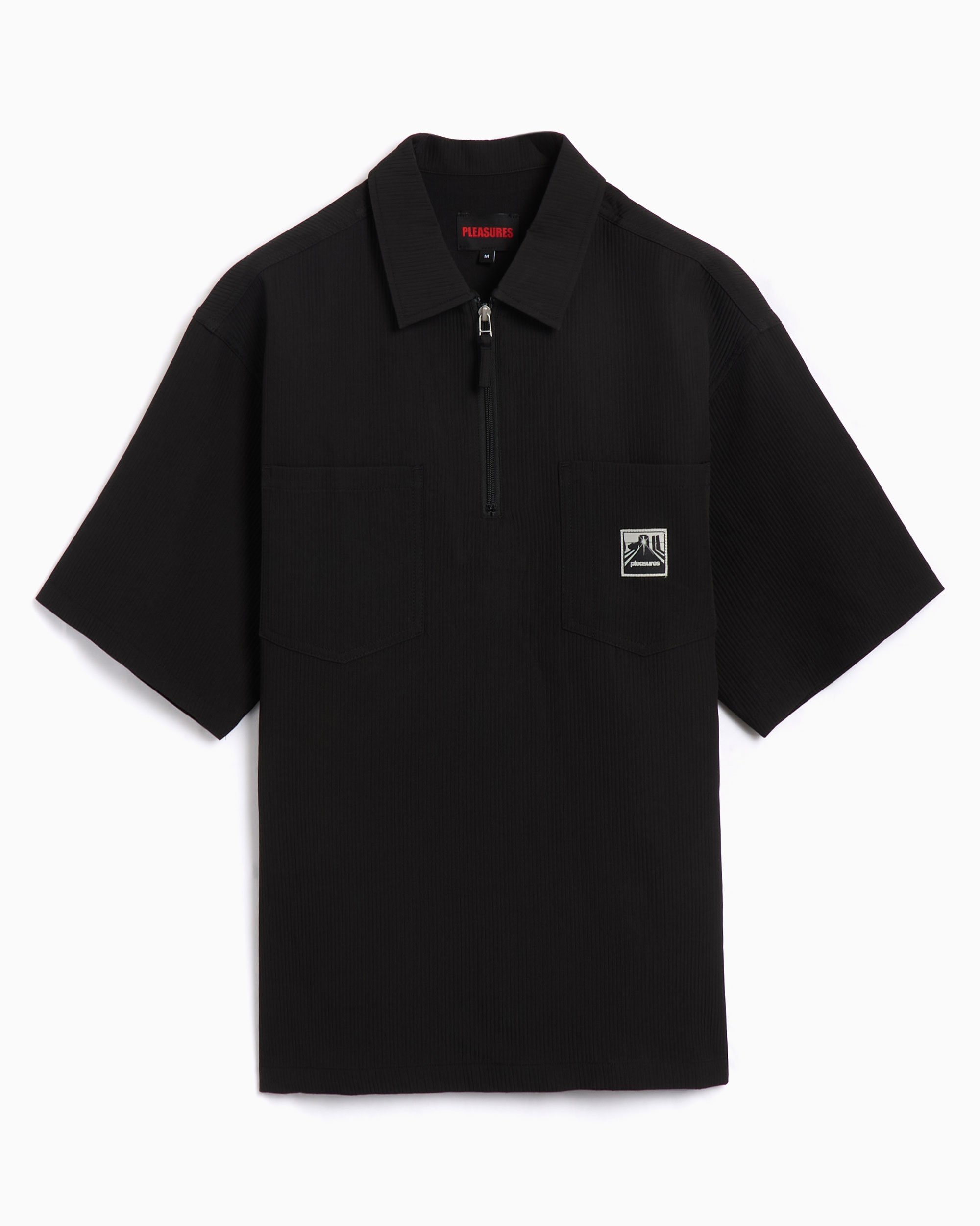 新品　MENS SHORT POLO SHIRT (予約販売品) Pleasures Electron Men's Short Sleeve Zip Polo Men's Polo
