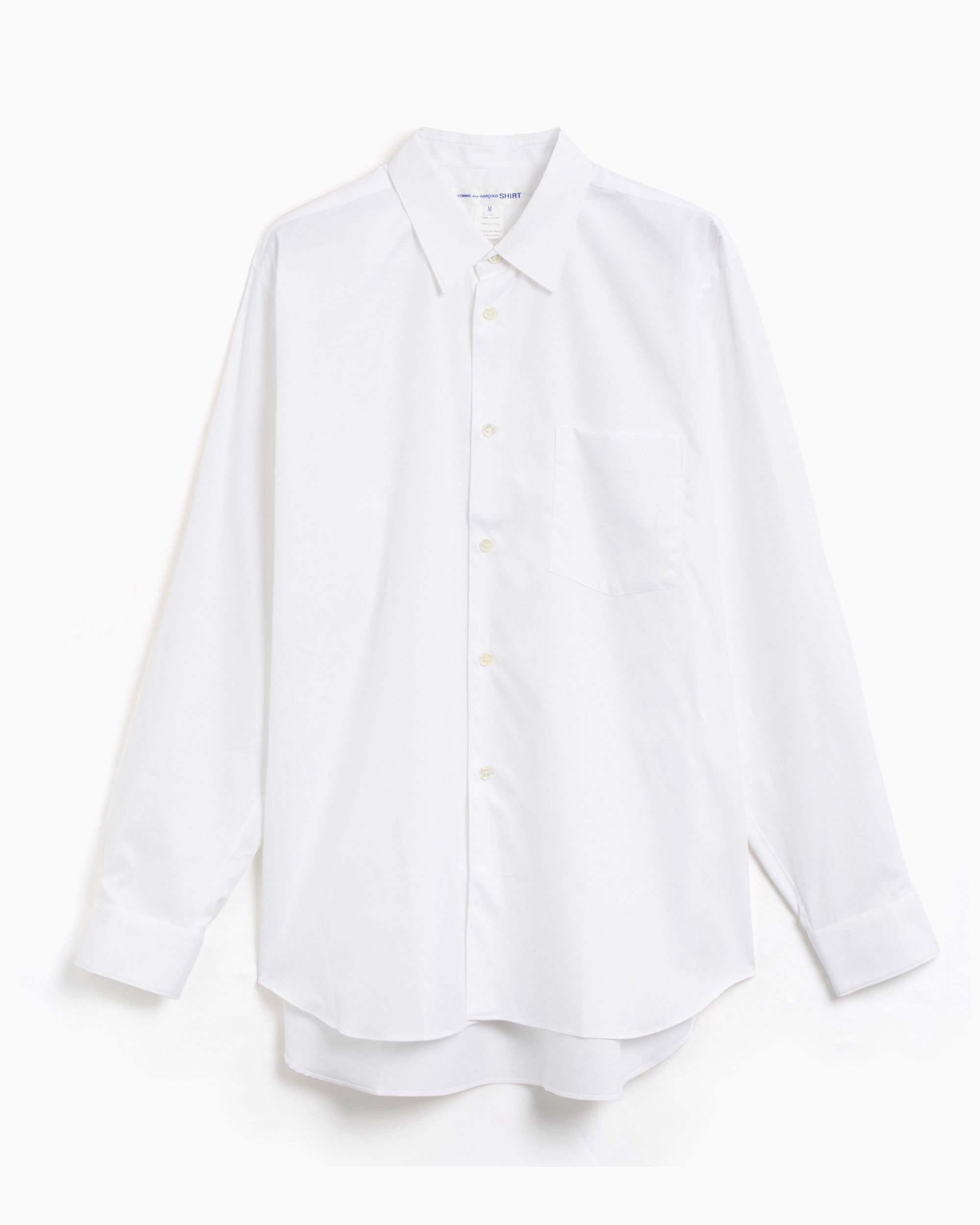 Comme Des Garçons Shirt Men's Woven Shirt White FZ-B013-PER Comme Des Garçons Shirt Men's Woven Shirt White FZ-B013-PER