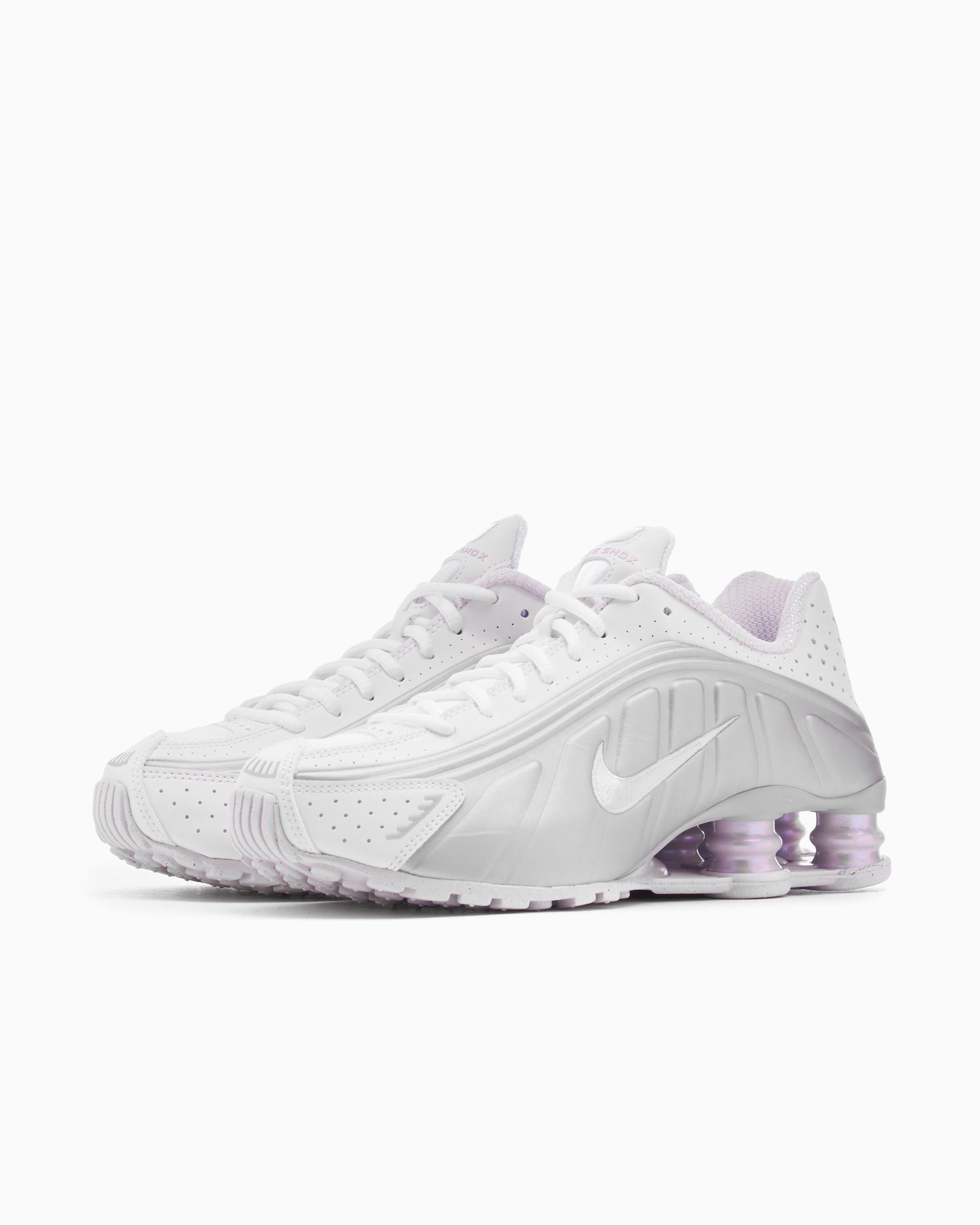 Nike Women s Shox R4 Silver Purple Bianco HF5076 100 FOOTDISTRICT