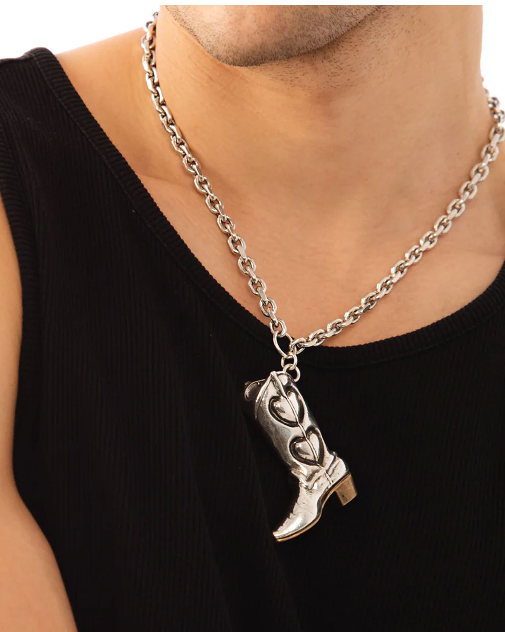 品質一番の TwoJeys TwoJeys Icon Boot Unisex Necklace Silver colored アクセサリー