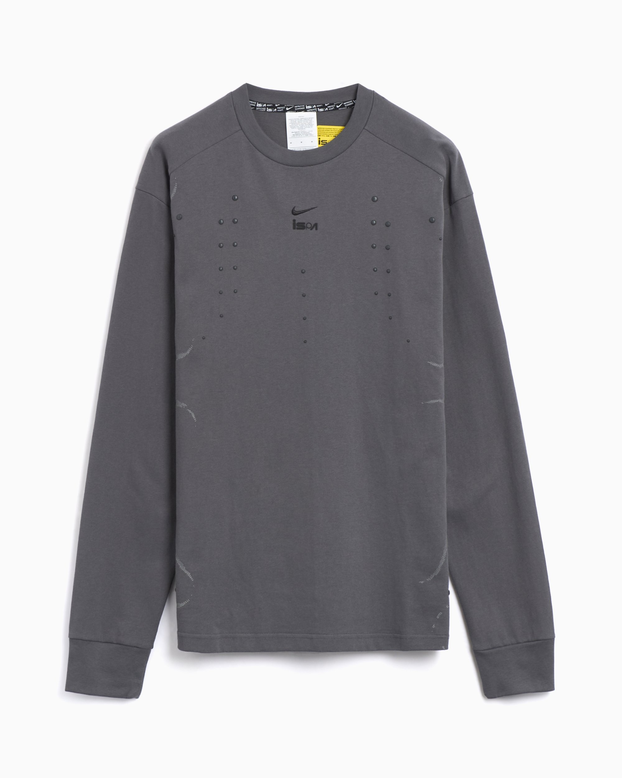 Nike ISPA Unisex Long Sleeve T-Shirt Gray HJ9086-010 Nike ISPA Unisex Long Sleeve T-Shirt Gray HJ9086-010