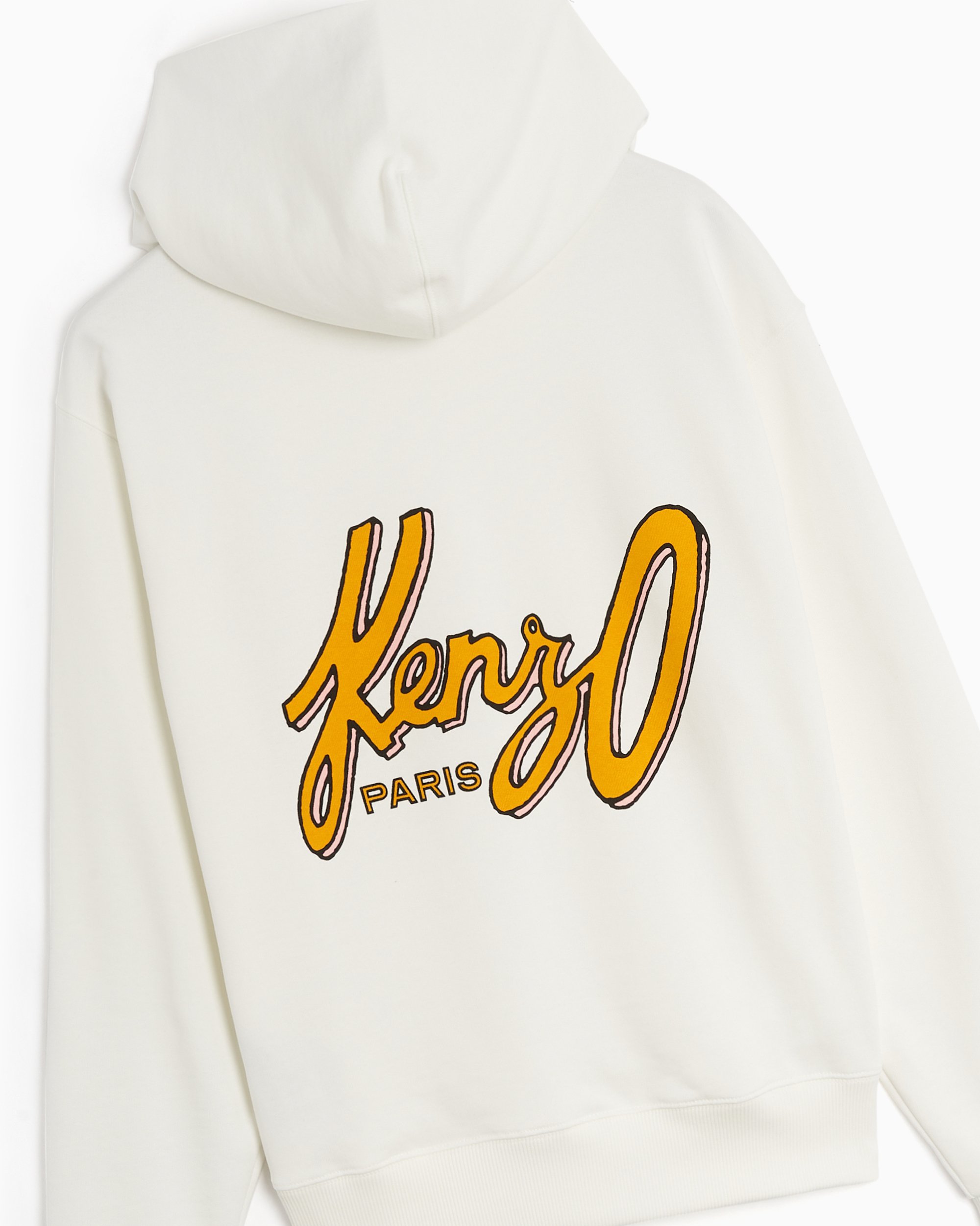 Kenzo Paris Logo Men's Hoodie White FD65SW0874MF-02| Buy Online at